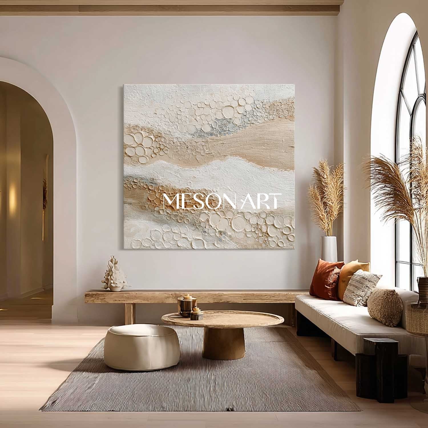 Neutral Bohemian Wall Art – Subtle Tones for Minimalist Interiors