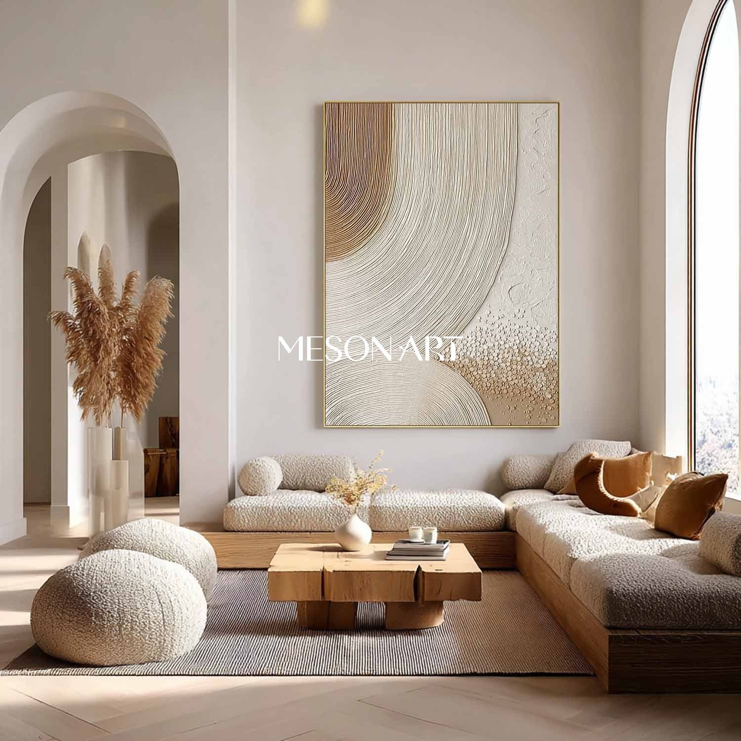 Buy Boho Wall Art – Handcrafted Canvas with Textured Colors for Home