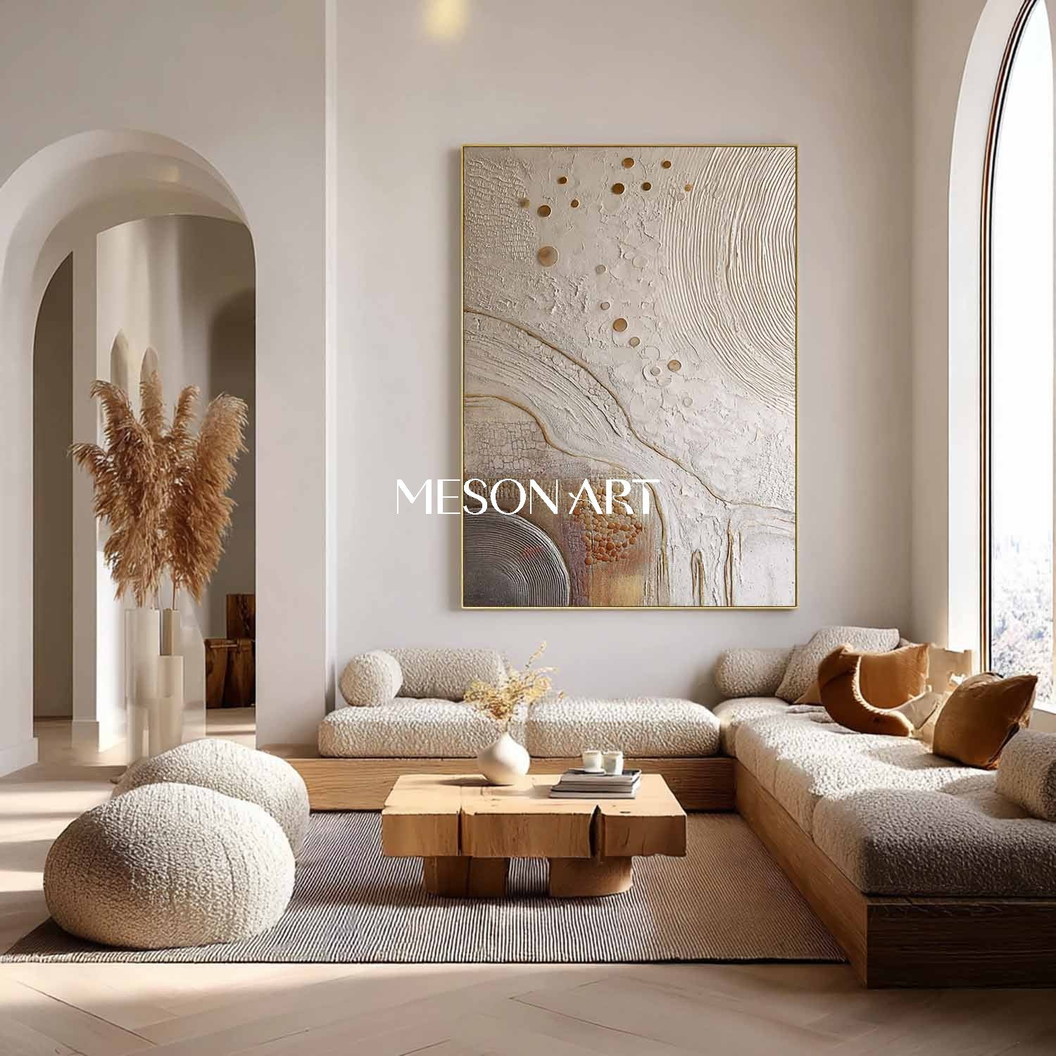 Bohemian Wall Art Bohemian Painting for Living Room Boho Canvas Art