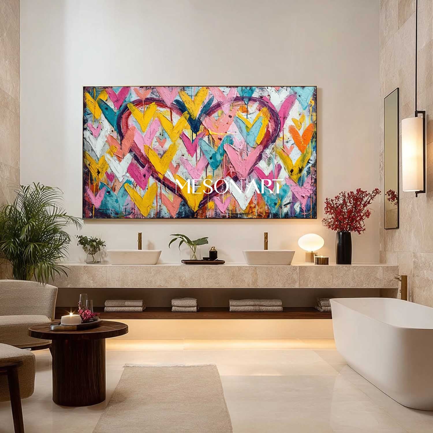 Large Heart shaped graffiti street abstract art for sale Heart shaped wall art decoration ideas