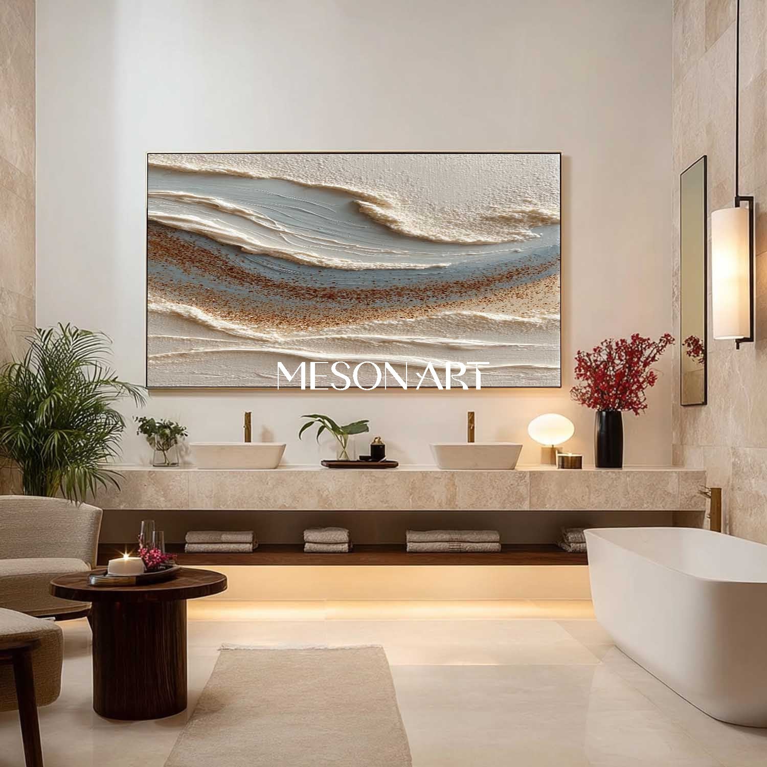 Living room wall decor ideas beige texture painting beige abstract canvas wall art decor