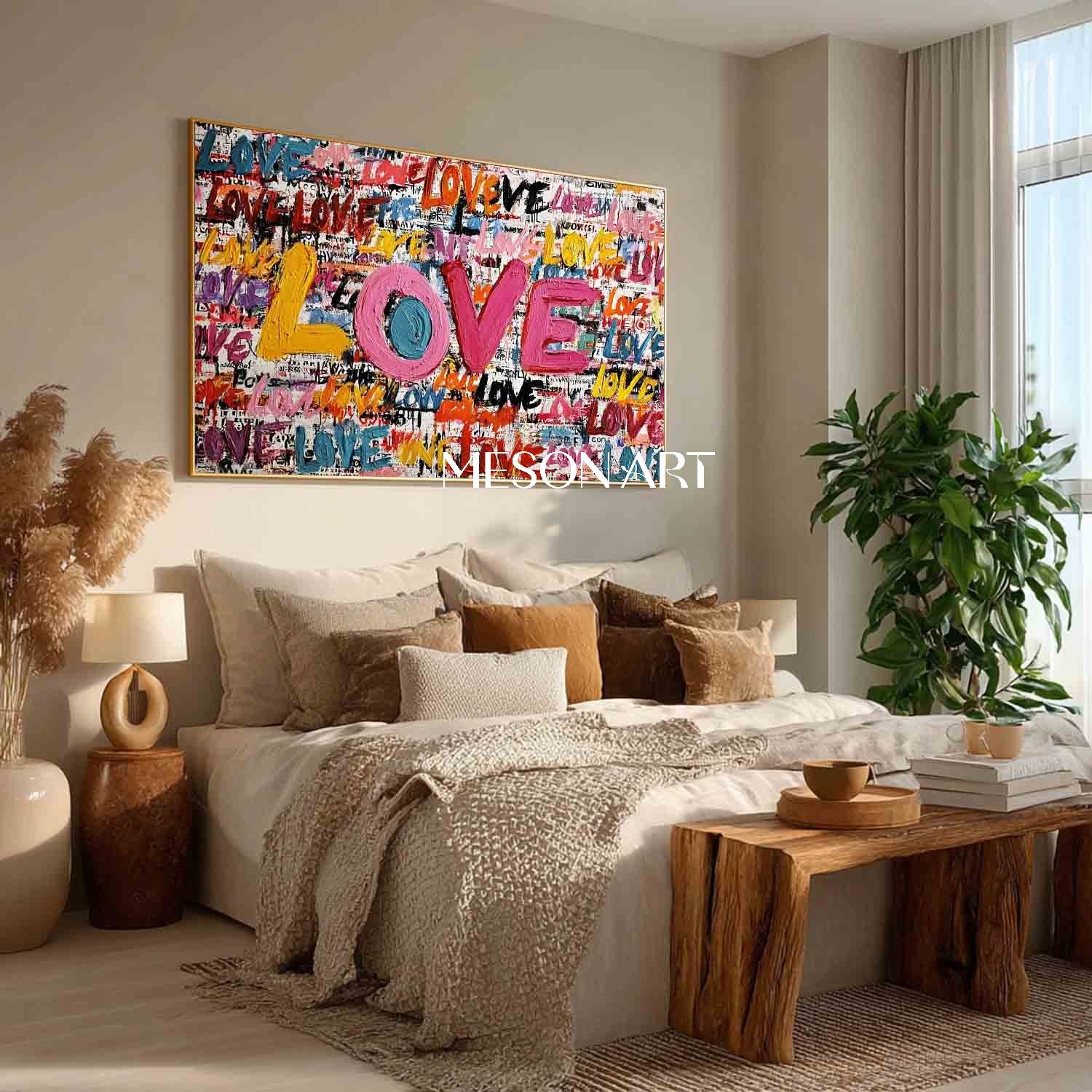 Large LOVE wall art decoration, wedding room decoration ideas, Valentine's Day LOVE special gift