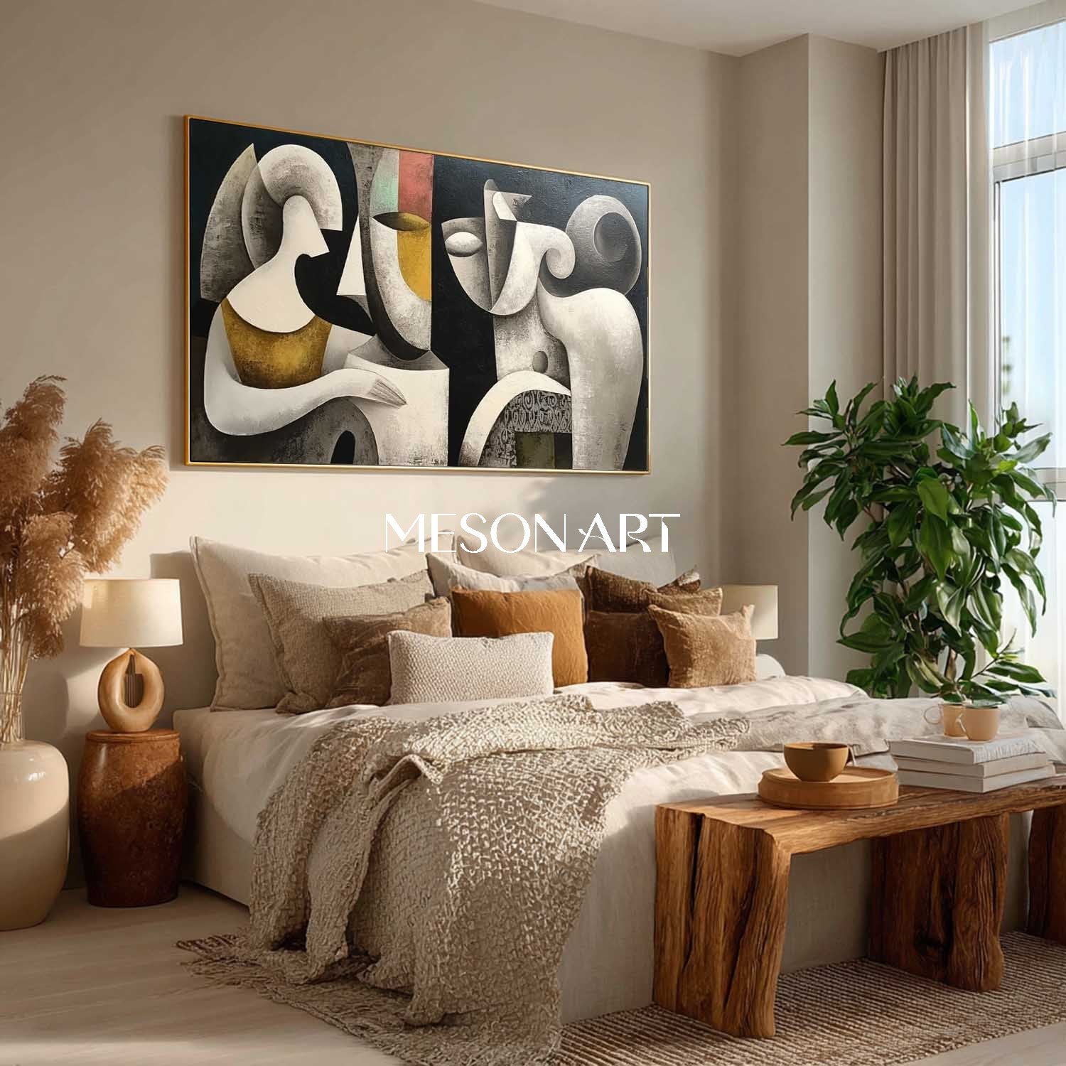 Shop Modern Abstract Figurative Art in Neutral Tones for Home Office