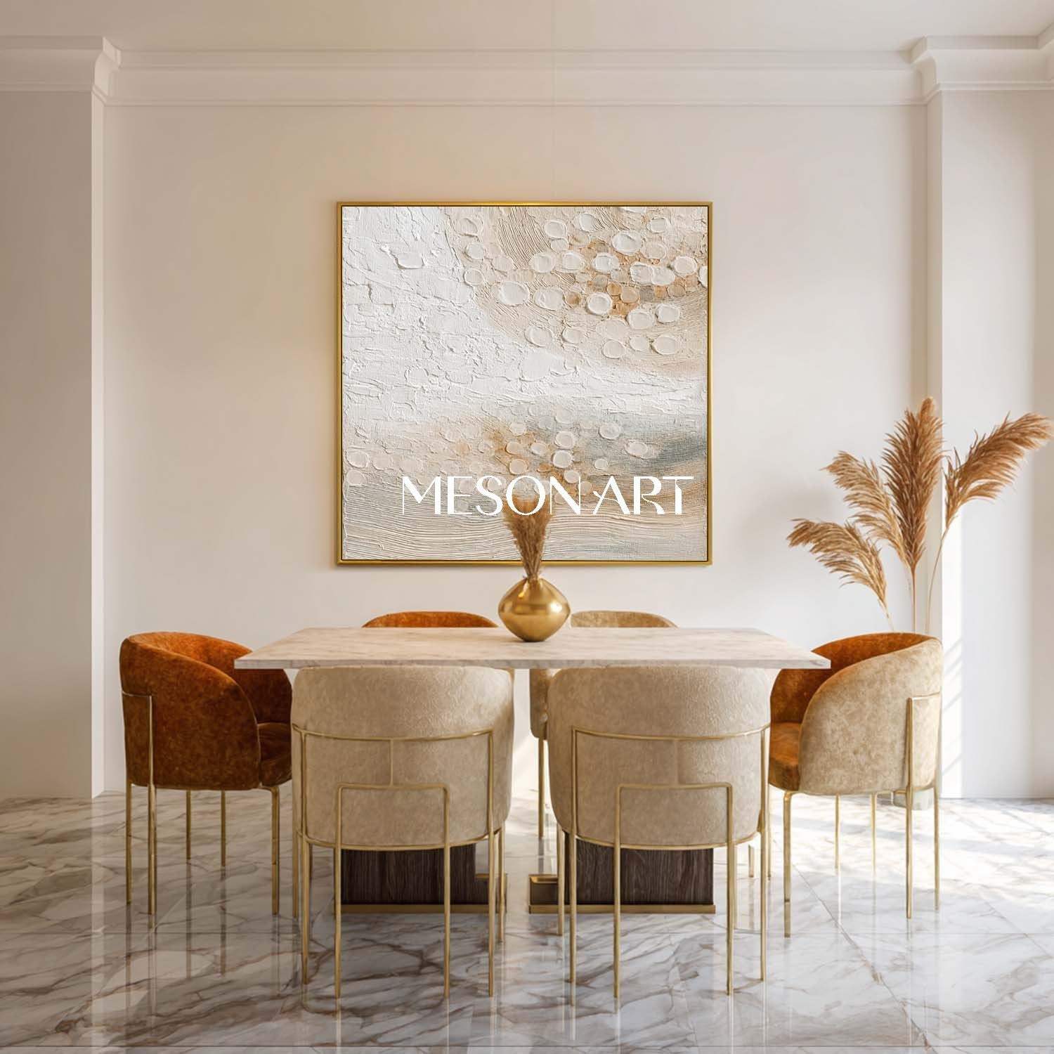 Modern Bohemian Texture Painting – Unique Canvas for Home Decor