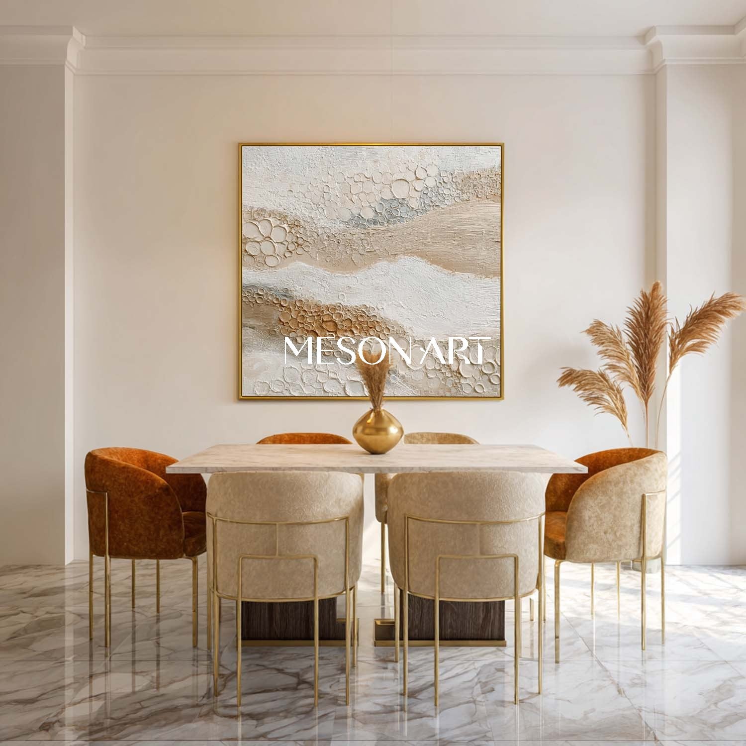 Neutral Bohemian Wall Art – Subtle Tones for Minimalist Interiors