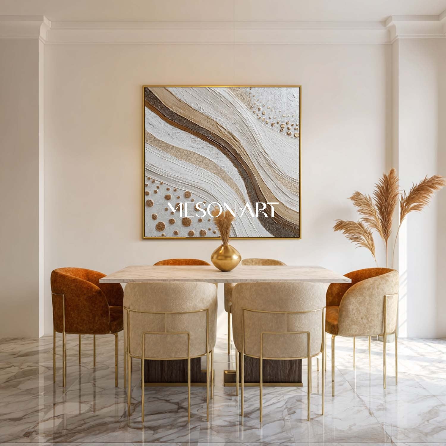 Purchase Bohemian Wall Art – Large Textured Abstract Canvas for Living Room