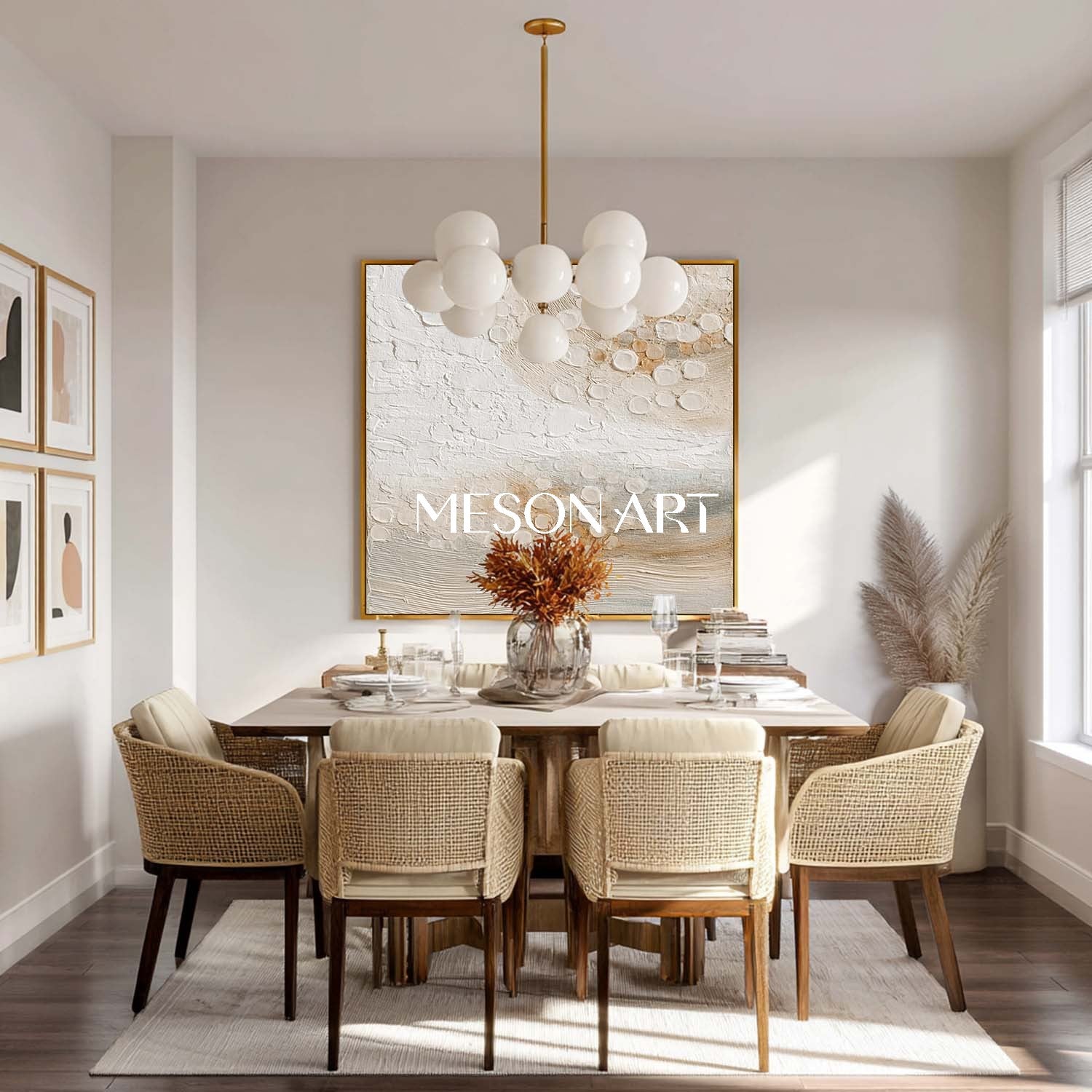 Modern Bohemian Texture Painting – Unique Canvas for Home Decor