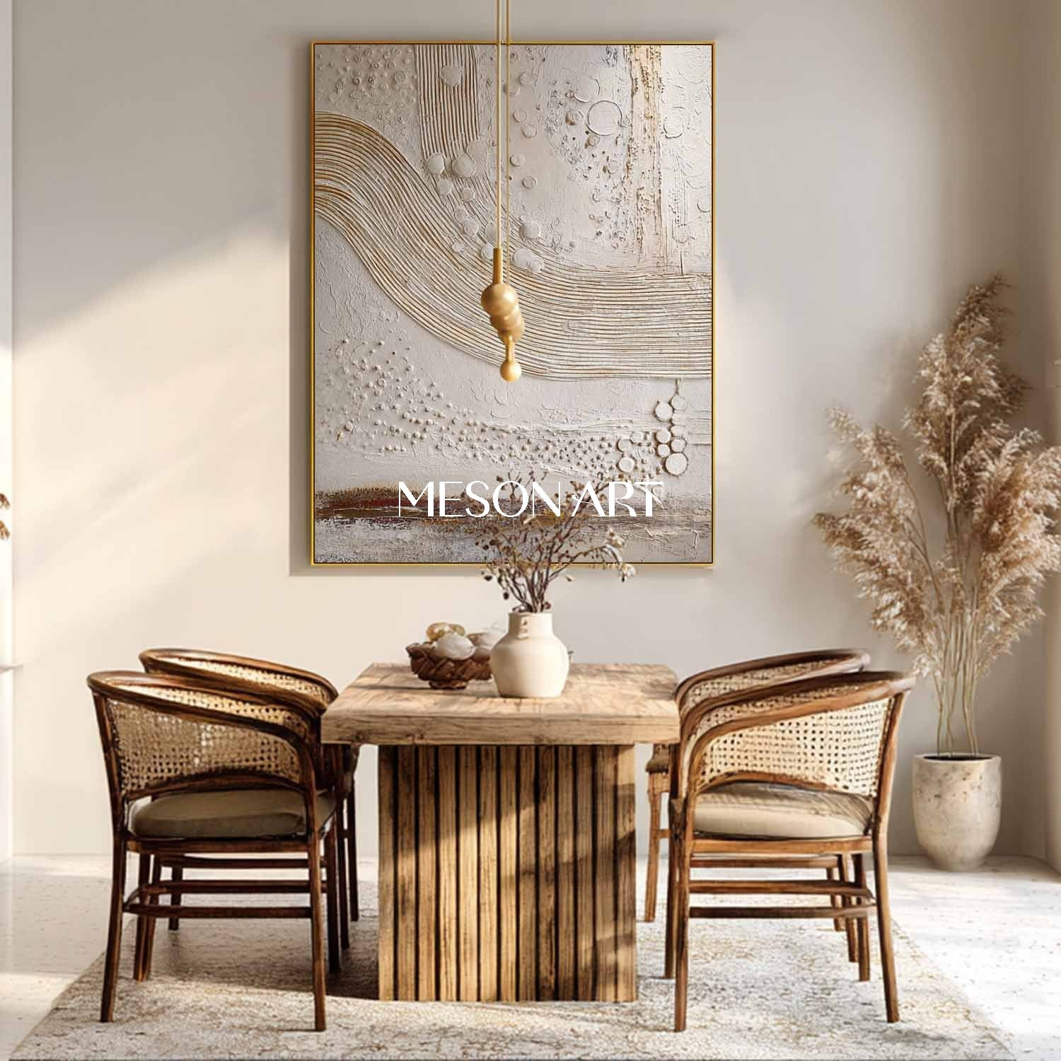 Bohemian Art – Textured Canvas with Abstract Colorful Designs for Contemporary Walls