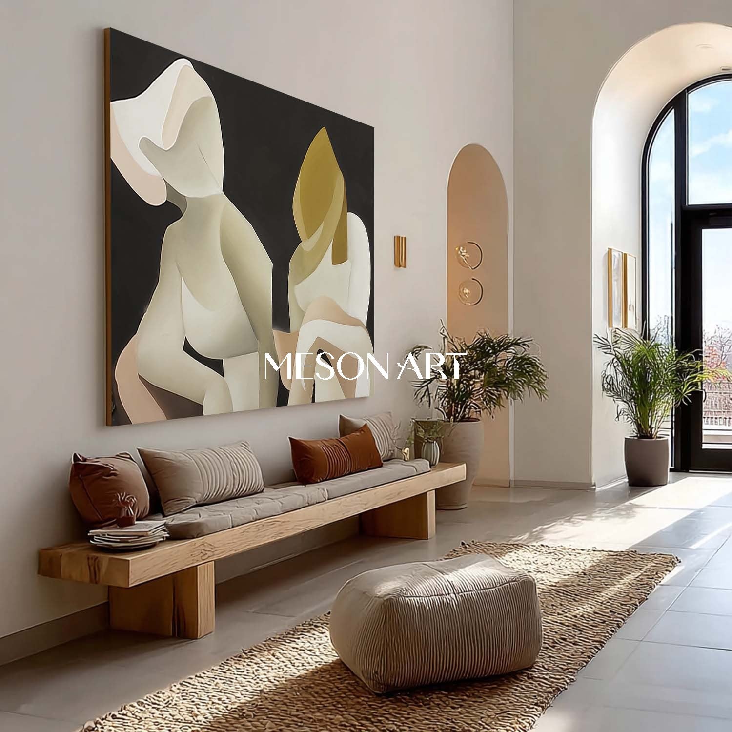 Buy Modern Minimalist Abstract Oil Painting for Living Room or Office