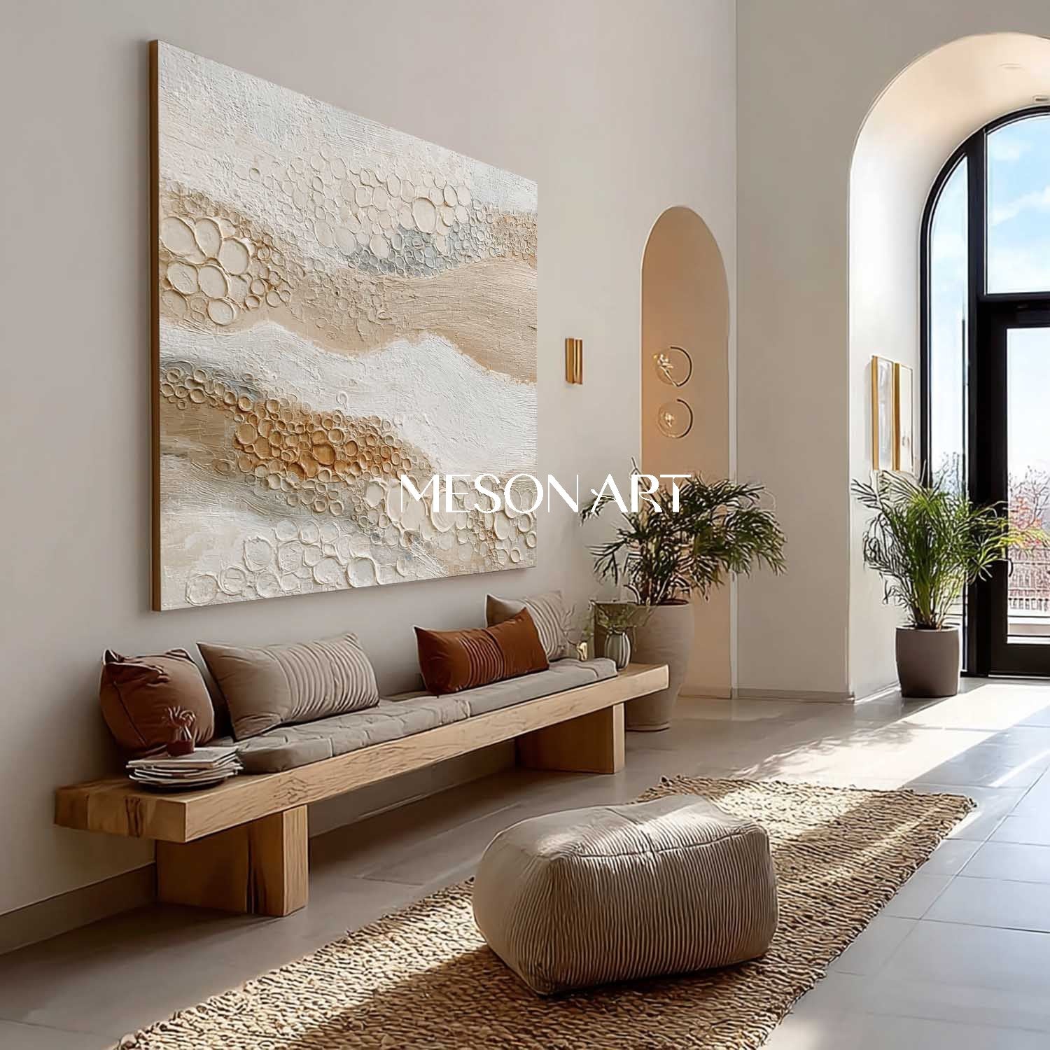 Neutral Bohemian Wall Art – Subtle Tones for Minimalist Interiors