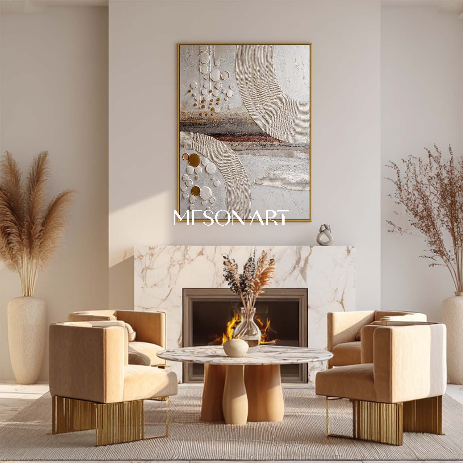 Abstract Bohemian Art for Bedroom Handmade Boho Art Canvas Vibrant Bohemian Art Decor