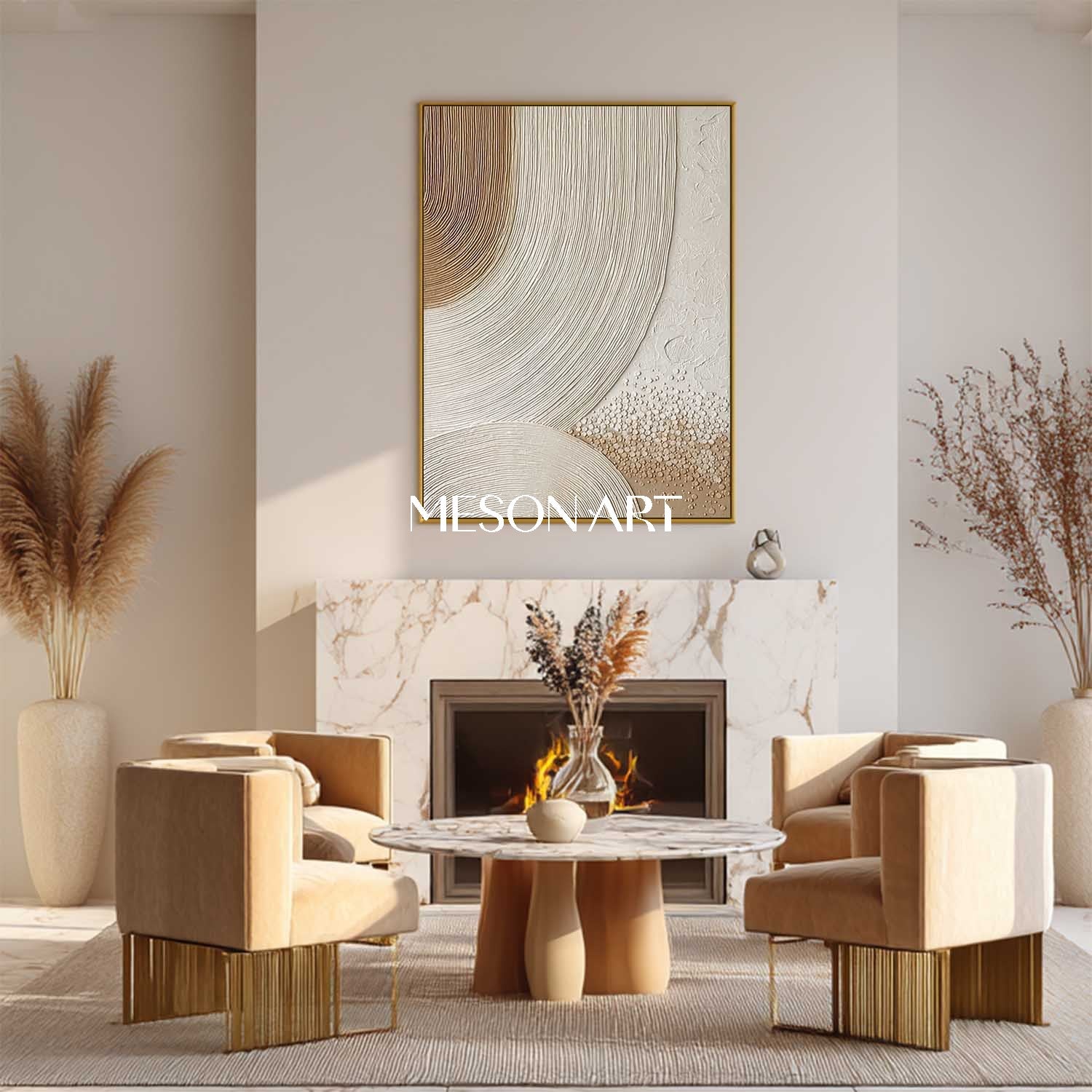 Buy Boho Wall Art – Handcrafted Canvas with Textured Colors for Home