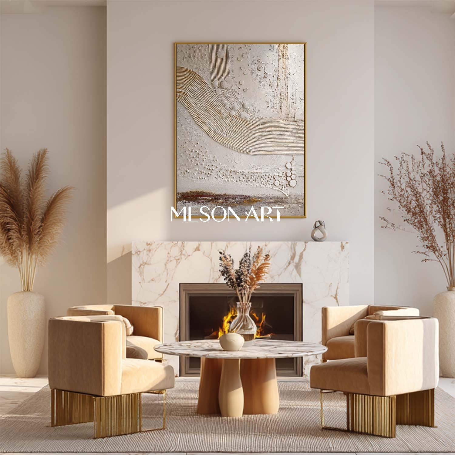 Bohemian Art – Textured Canvas with Abstract Colorful Designs for Contemporary Walls