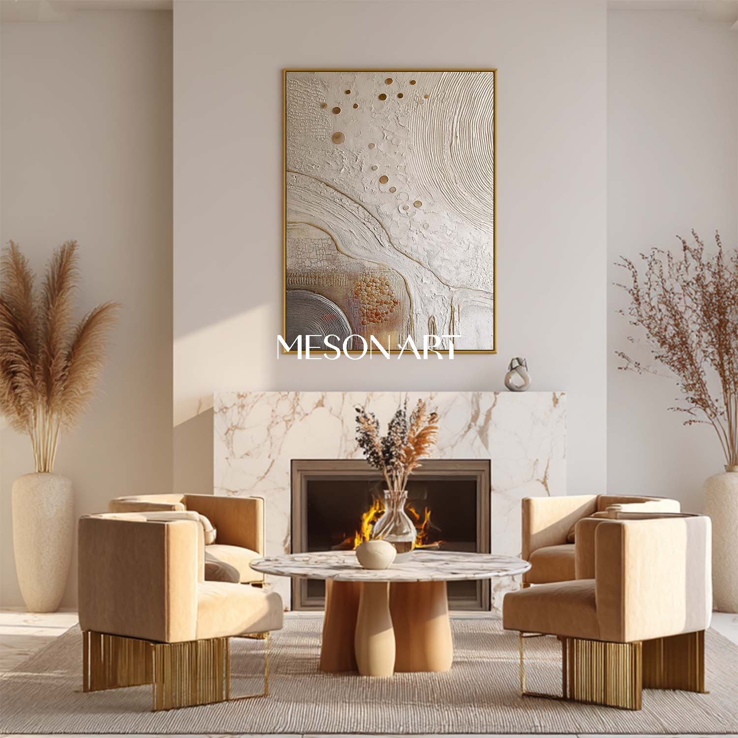 Bohemian Wall Art Bohemian Painting for Living Room Boho Canvas Art
