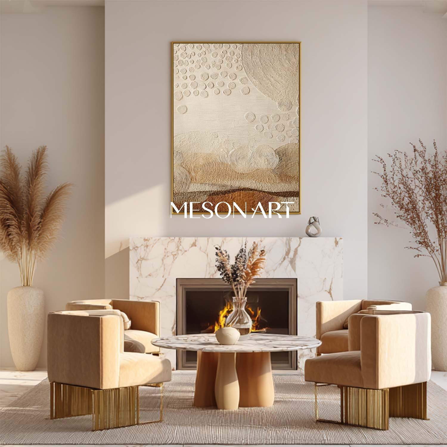 Multicolor Boho Painting – Unique Accent Art for Hallways & Entryways