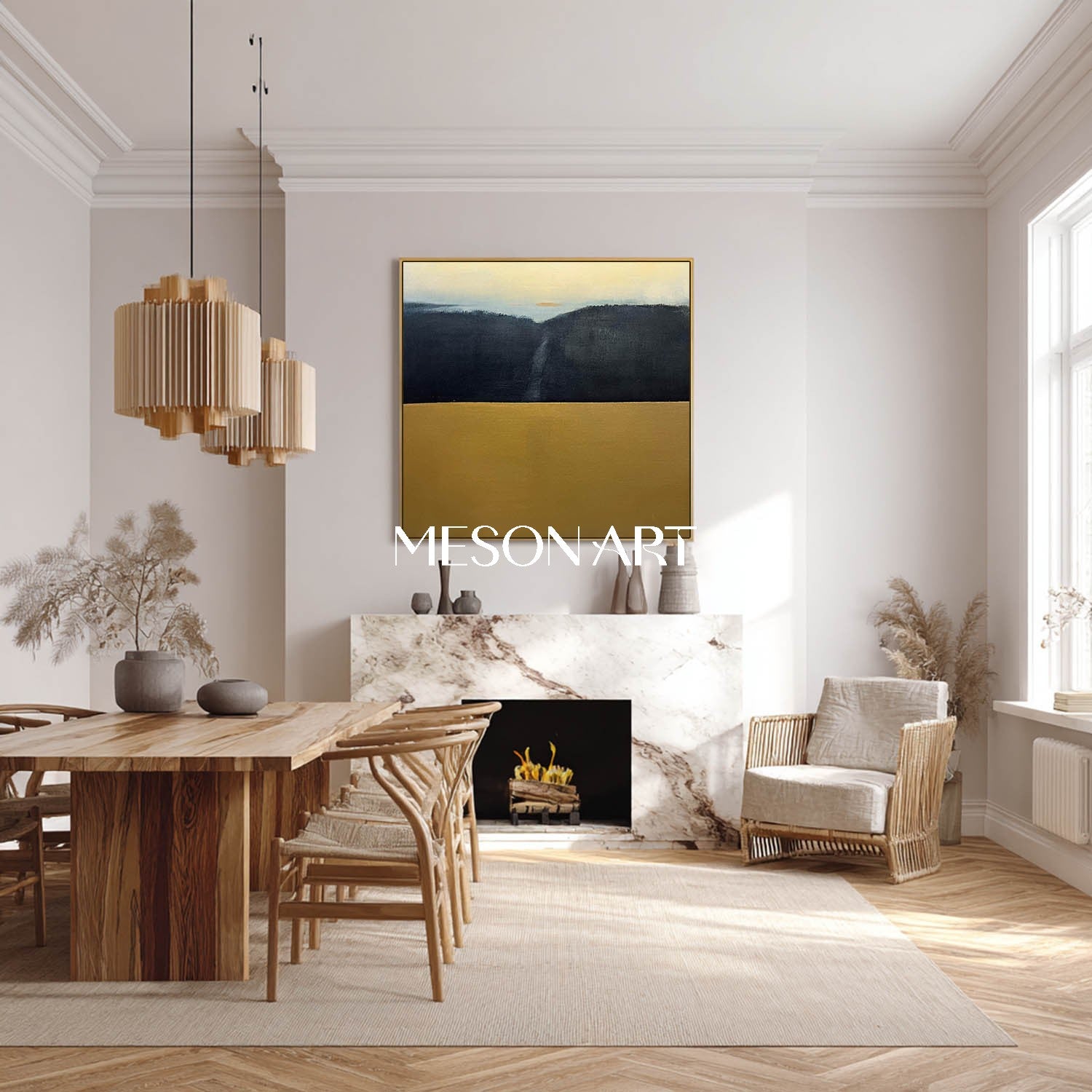 Medieval Brown Abstract Art Brown Abstract Canvas Wall Art Decoration