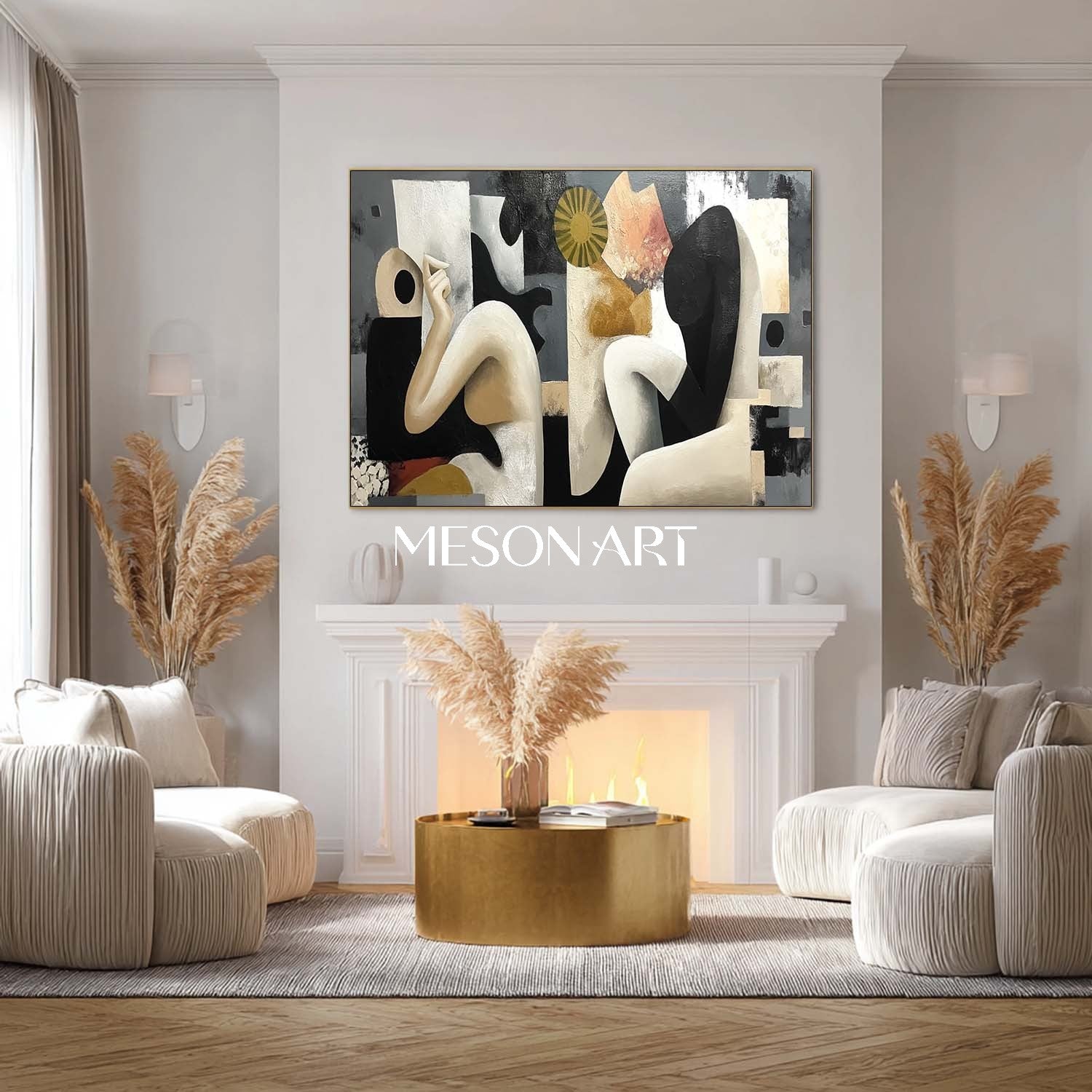 Buy Minimalist Abstract Art Geometric Shapes for Elegant Living Spaces