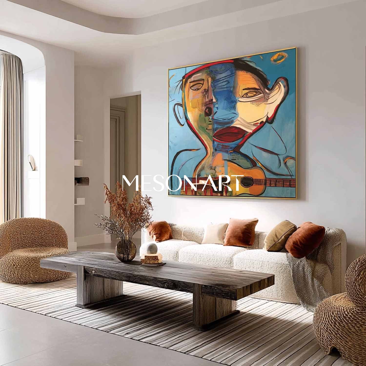Guitarist Graffiti Abstract Art Picasso Style Abstract Paintings