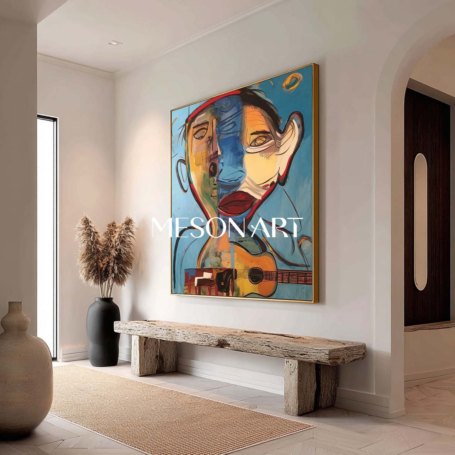 Guitarist Graffiti Abstract Art Picasso Style Abstract Paintings
