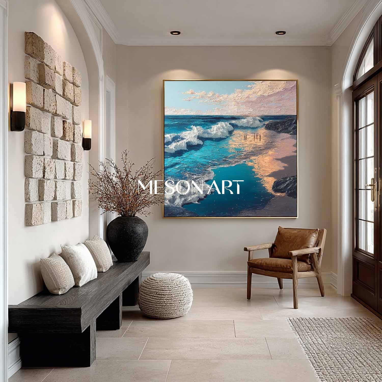 Modern Beach Canvas Art Coastal Living Room Decor Coastal Canvas Art For Sale