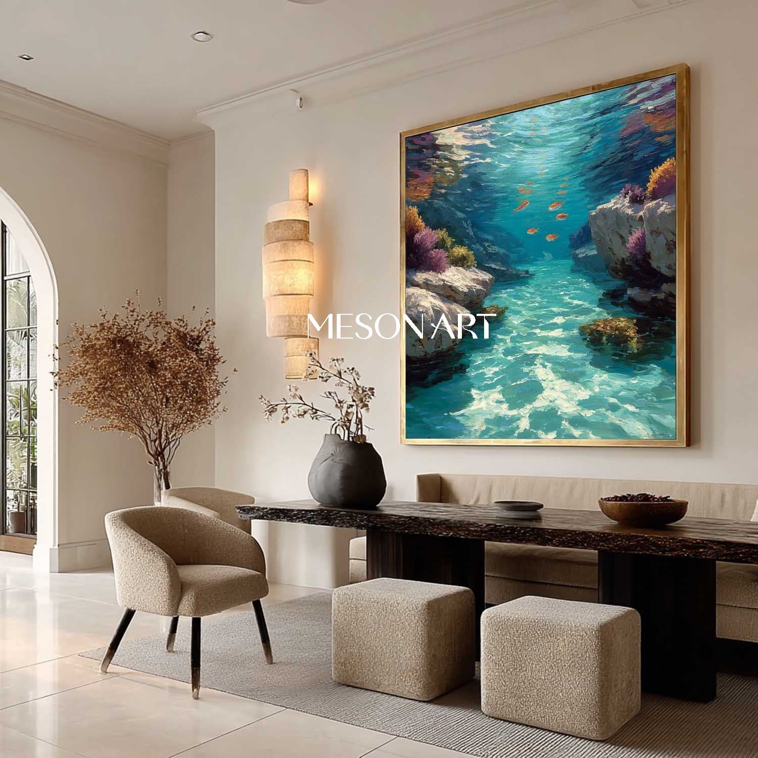 Undersea coral wall art decoration Undersea coral canvas art Undersea coral painting