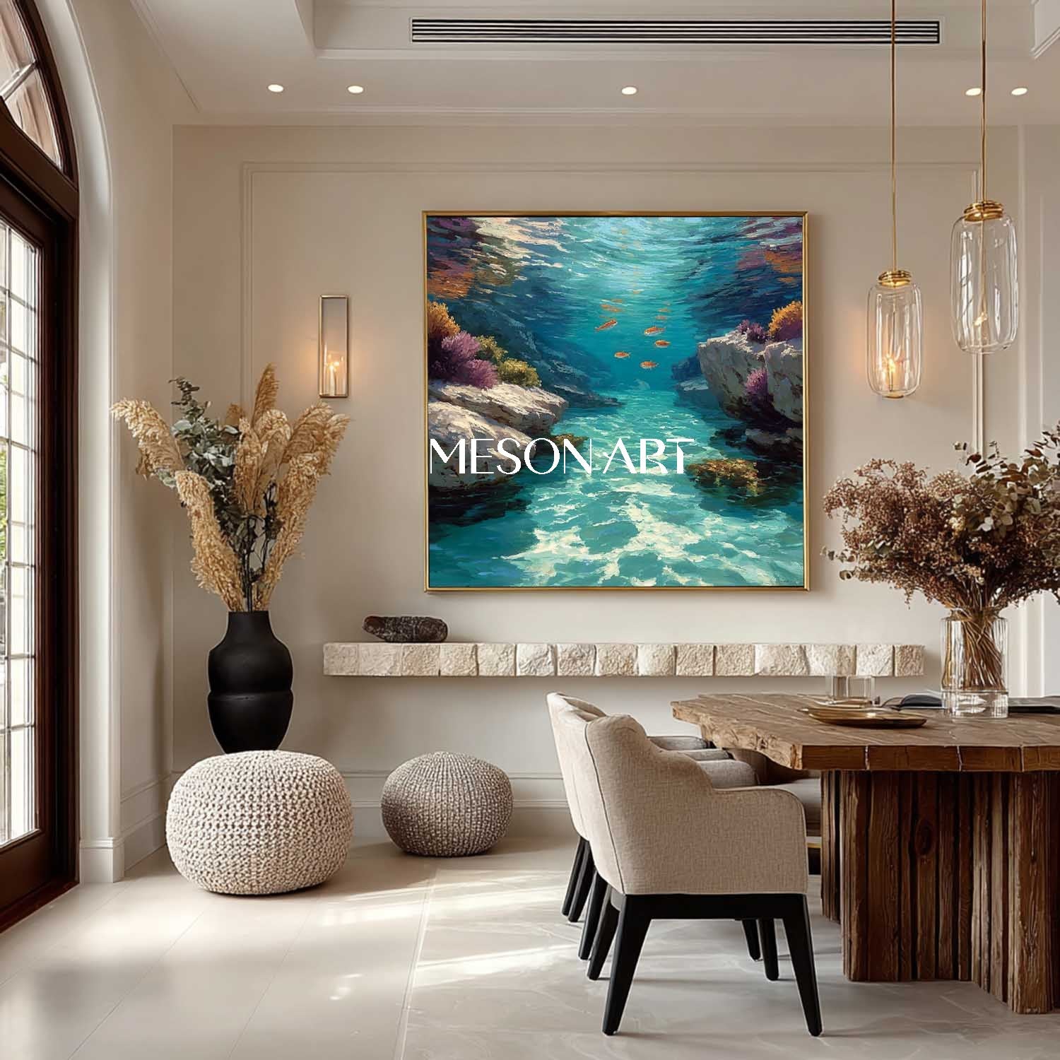 Undersea coral wall art decoration Undersea coral canvas art Undersea coral painting