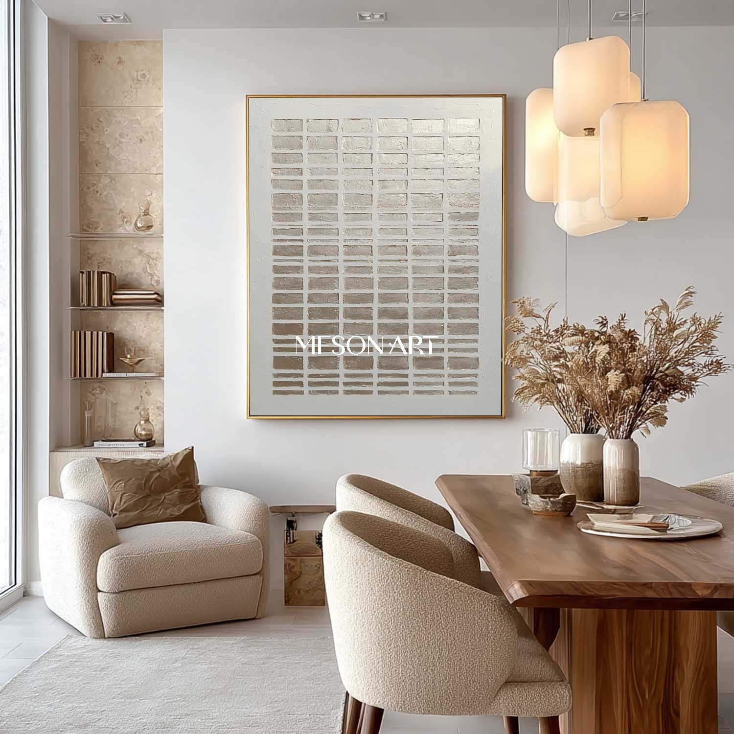 Modern luxury home minimalist wall decor ideas gold and white abstract texture canvas art for sale