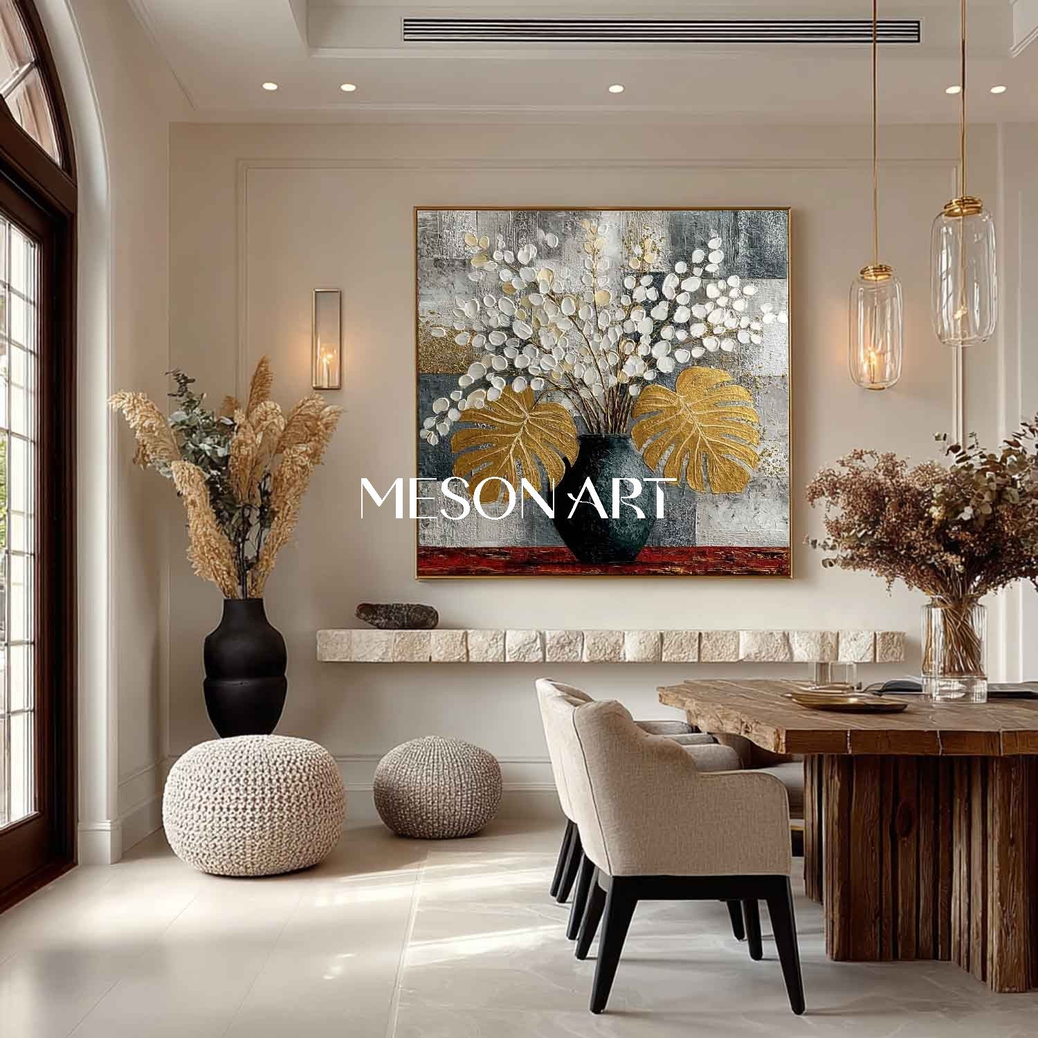 Minimalist Flower Artwork Original Flower Canvas for Purchase Bedroom Flower Canvas Decor