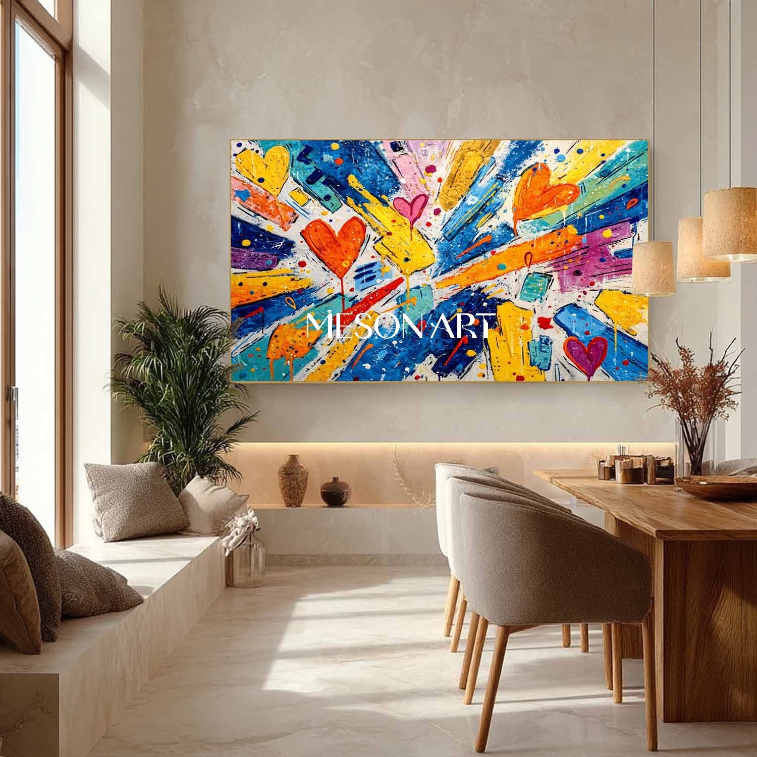 Love heart graffiti abstract art for sale Love heart graffiti home wall art decoration ideas