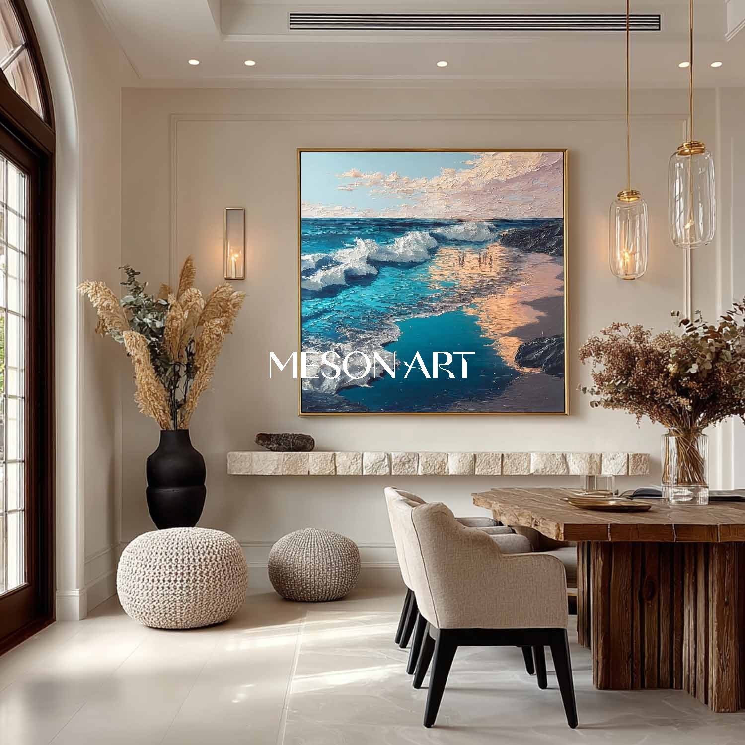 Modern Beach Canvas Art Coastal Living Room Decor Coastal Canvas Art For Sale
