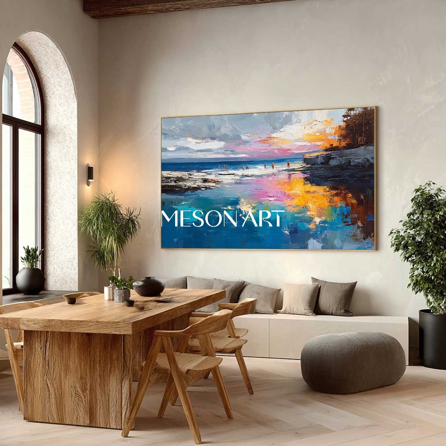 Coastal Canvas Art For Sale Hand-Painted Ocean Artwork Coastal Living Room Decor Coastal Paintings
