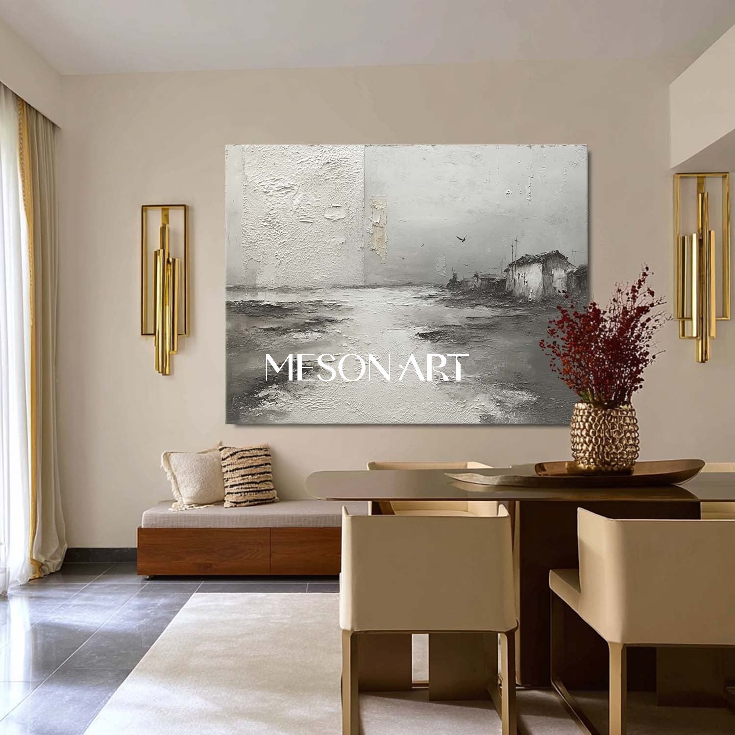 3D Grey Abstract Art Canvas For Sale Grey Minimalist Texture Painting