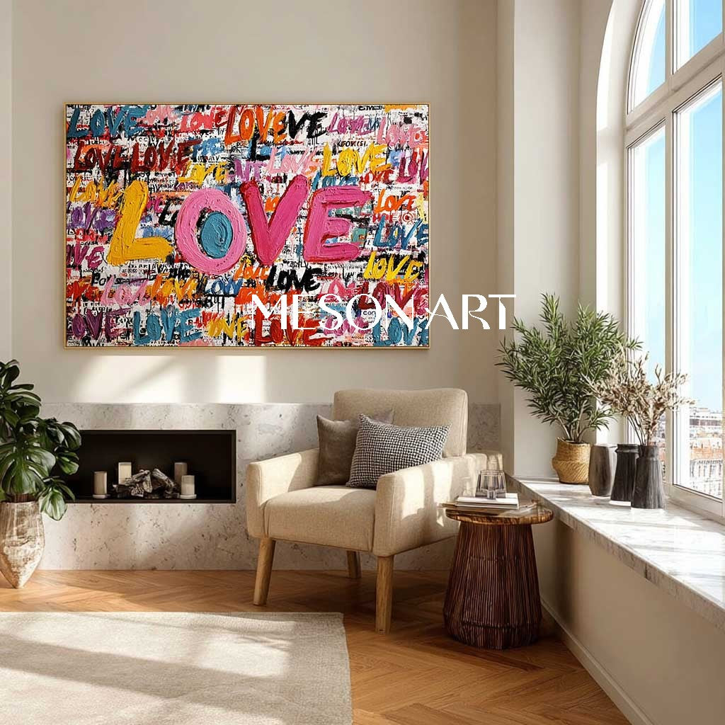 Large LOVE wall art decoration, wedding room decoration ideas, Valentine's Day LOVE special gift
