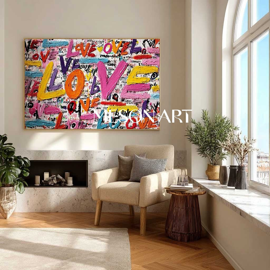 Large Valentine's Day LOVE special gift LOVE wall art decoration wedding room decoration ideas