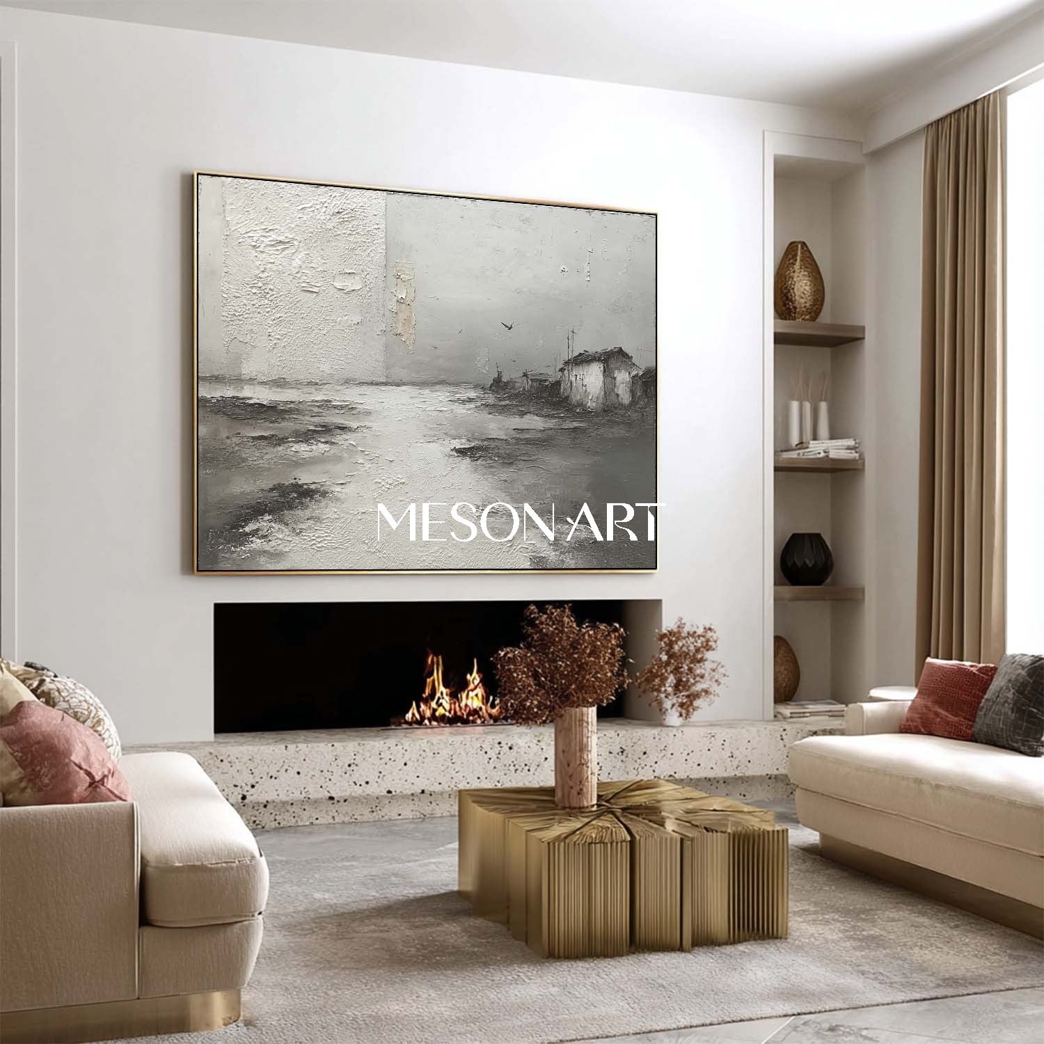3D Grey Abstract Art Canvas For Sale Grey Minimalist Texture Painting