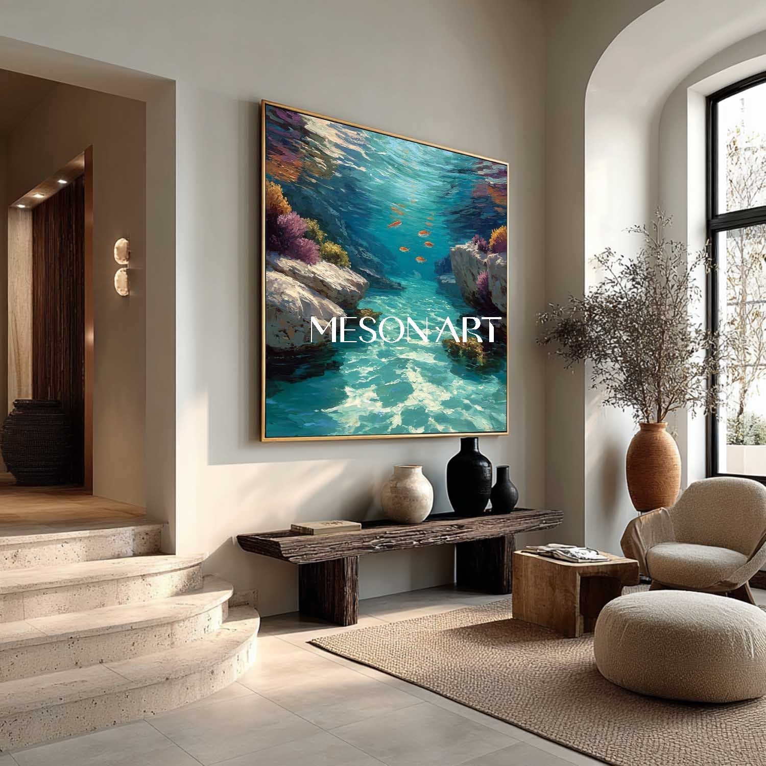 Undersea coral wall art decoration Undersea coral canvas art Undersea coral painting