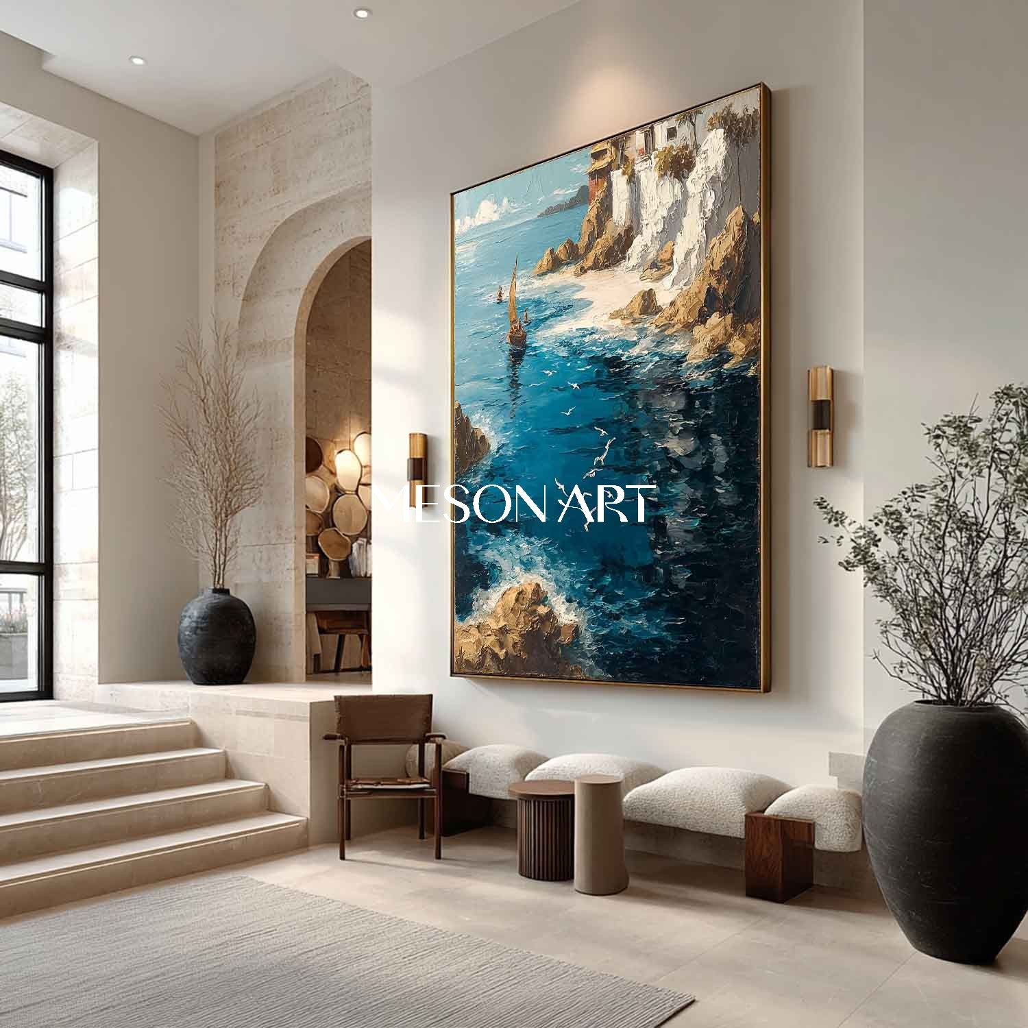 Coastal Wall Art For Living Room Premium Beach Wall Art Coastal Landscape Art Calm Sea Wall Art