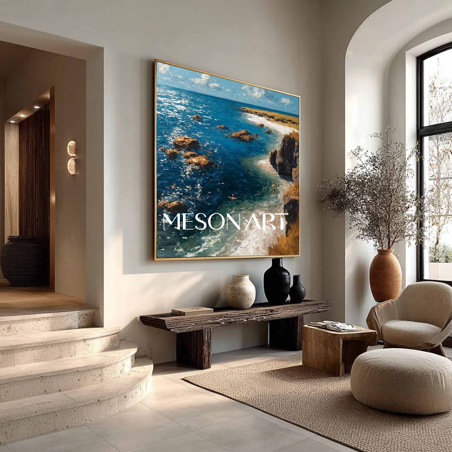 Coastal Vacation Paintings Seaside Vacation Canvas Art for Sale Sea Canvas Wall Art Decor
