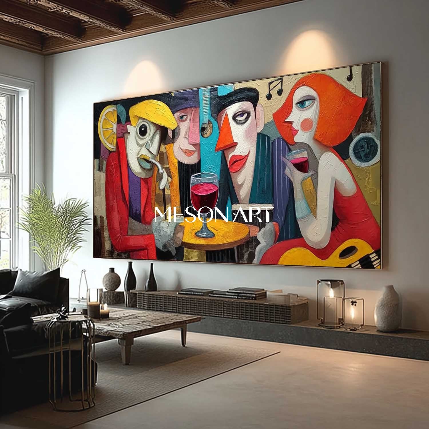 Shop Vibrant Pop Art Abstract Portrait for Creative Bedroom Decor