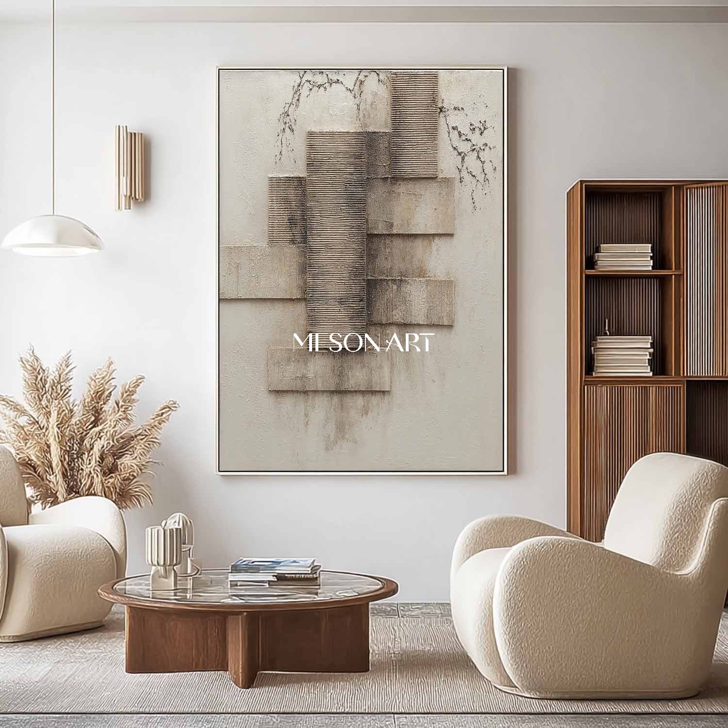 Interior design wall decor ideas Earth tone abstract texture canvas art for sale Wabi-sabi art