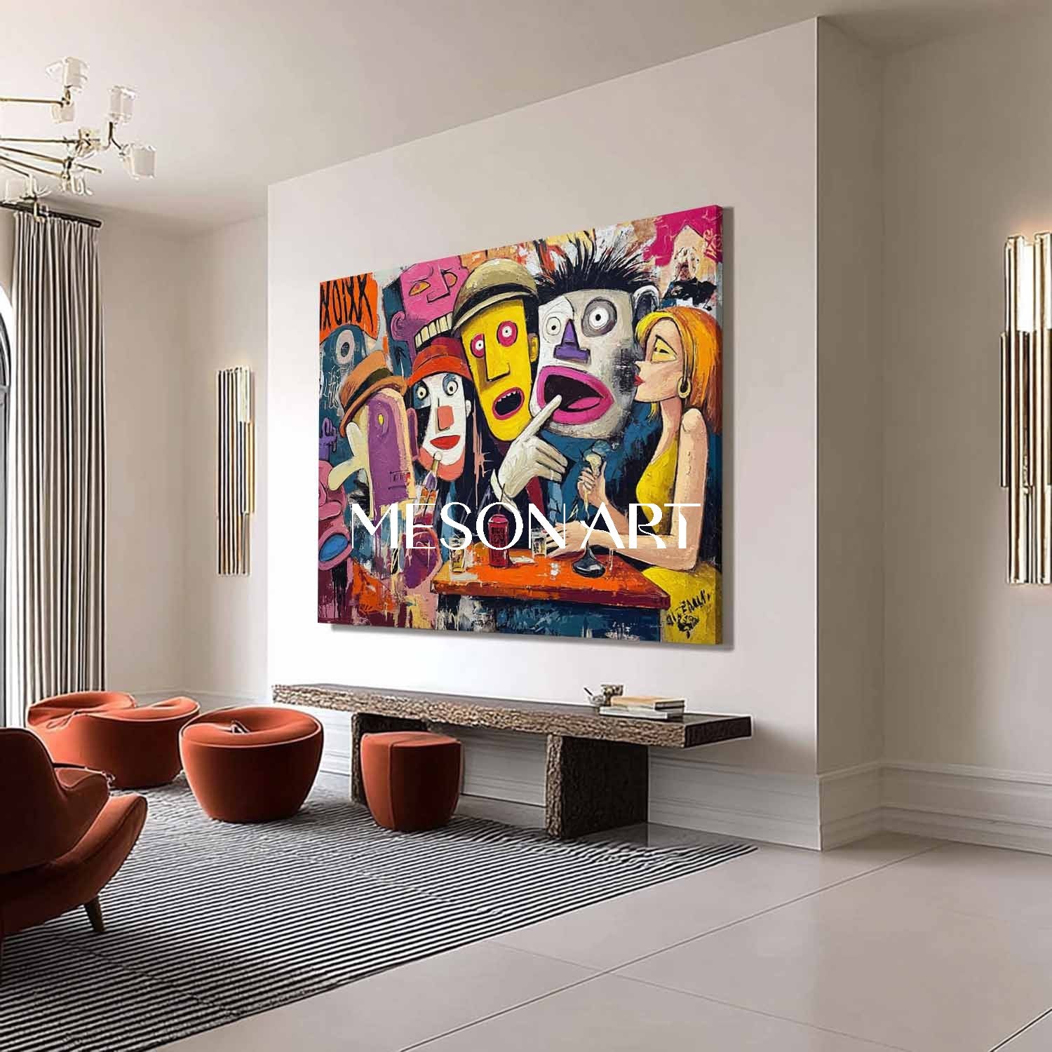 Pop Art Canvas for Walls – Unique Dining Room Decor with Modern Style