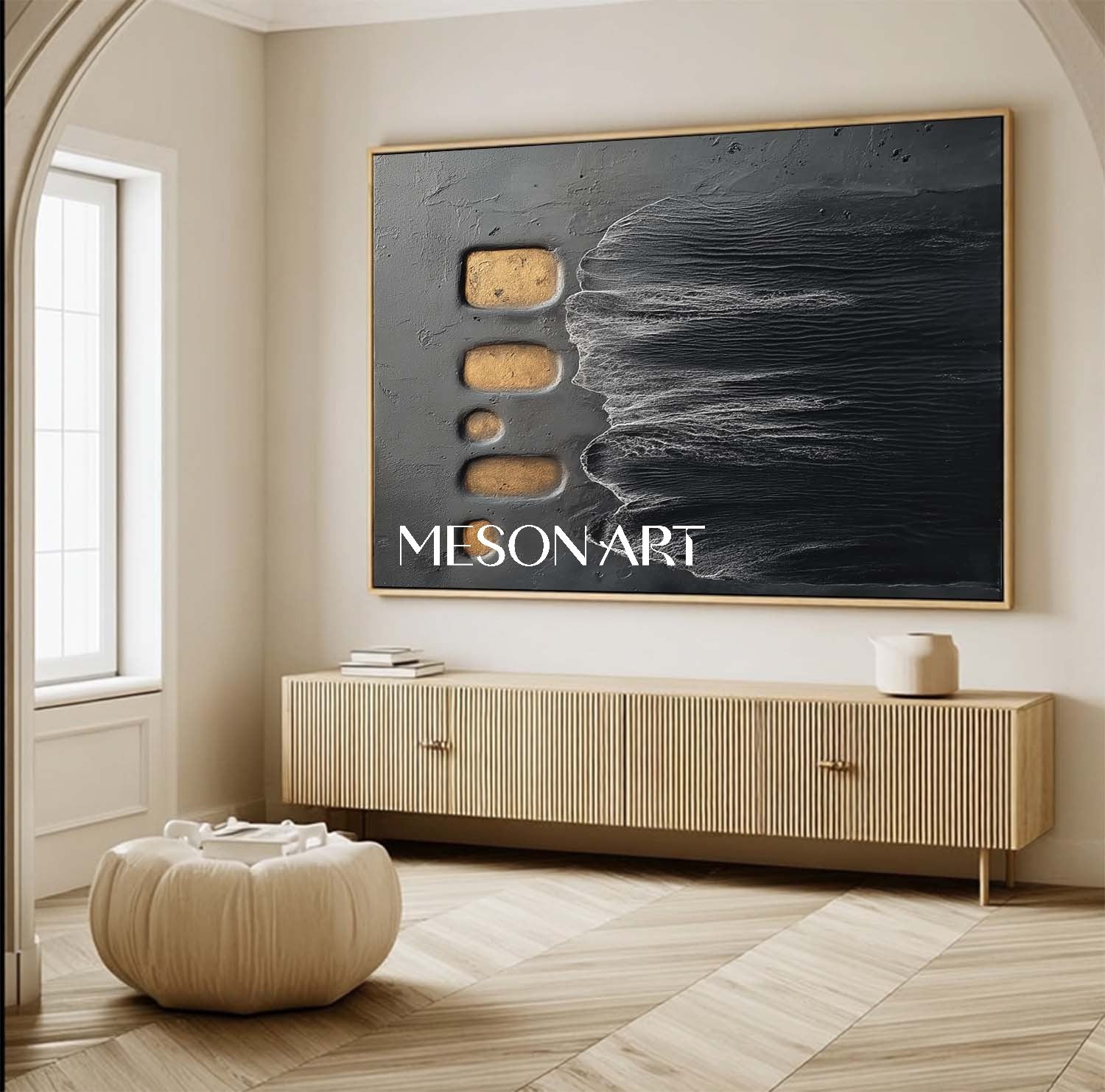 Shop Elegant Minimalist Abstract Oil Painting for Living Room Office