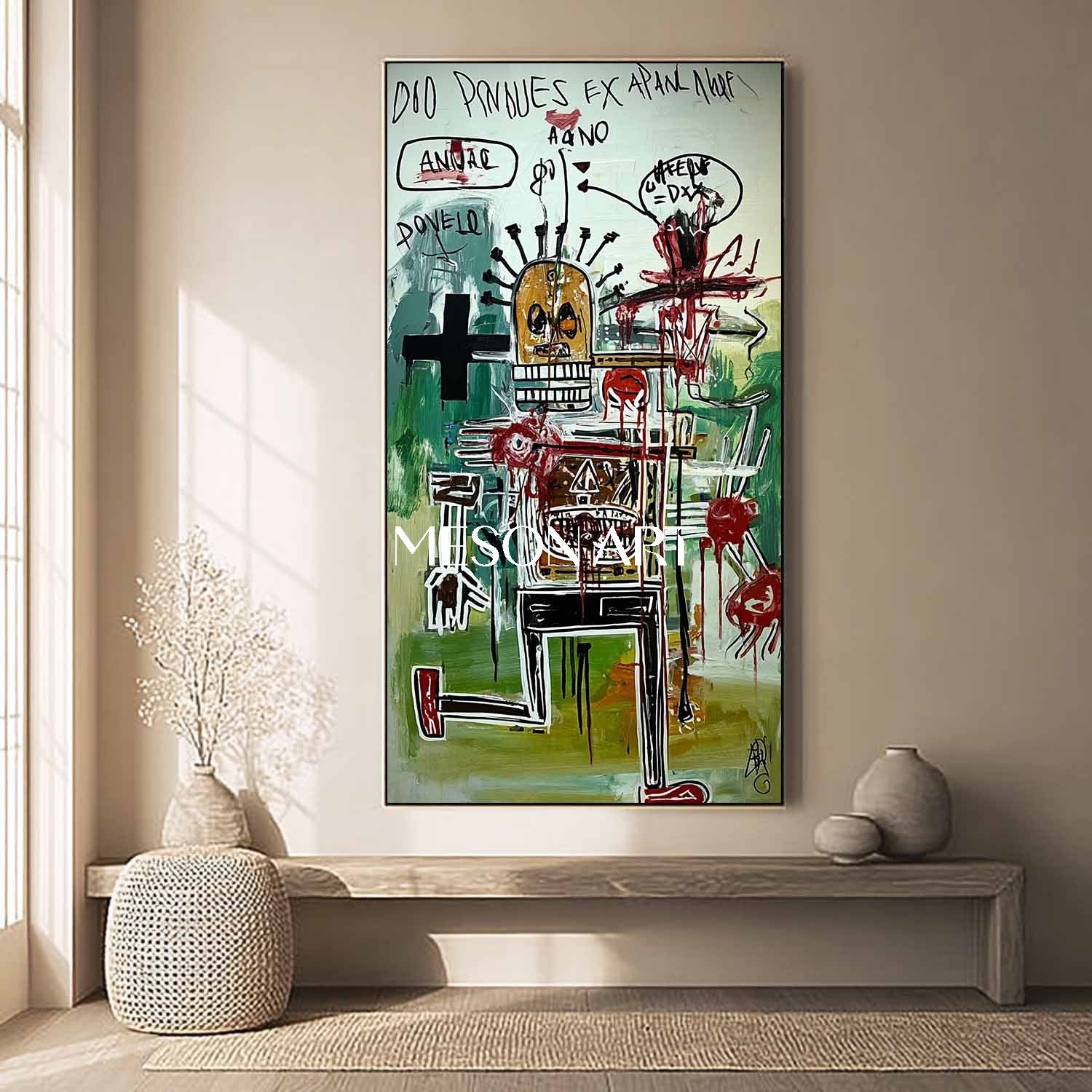 Buy Contemporary Abstract Expressionist Green Wall Art Urban Painting