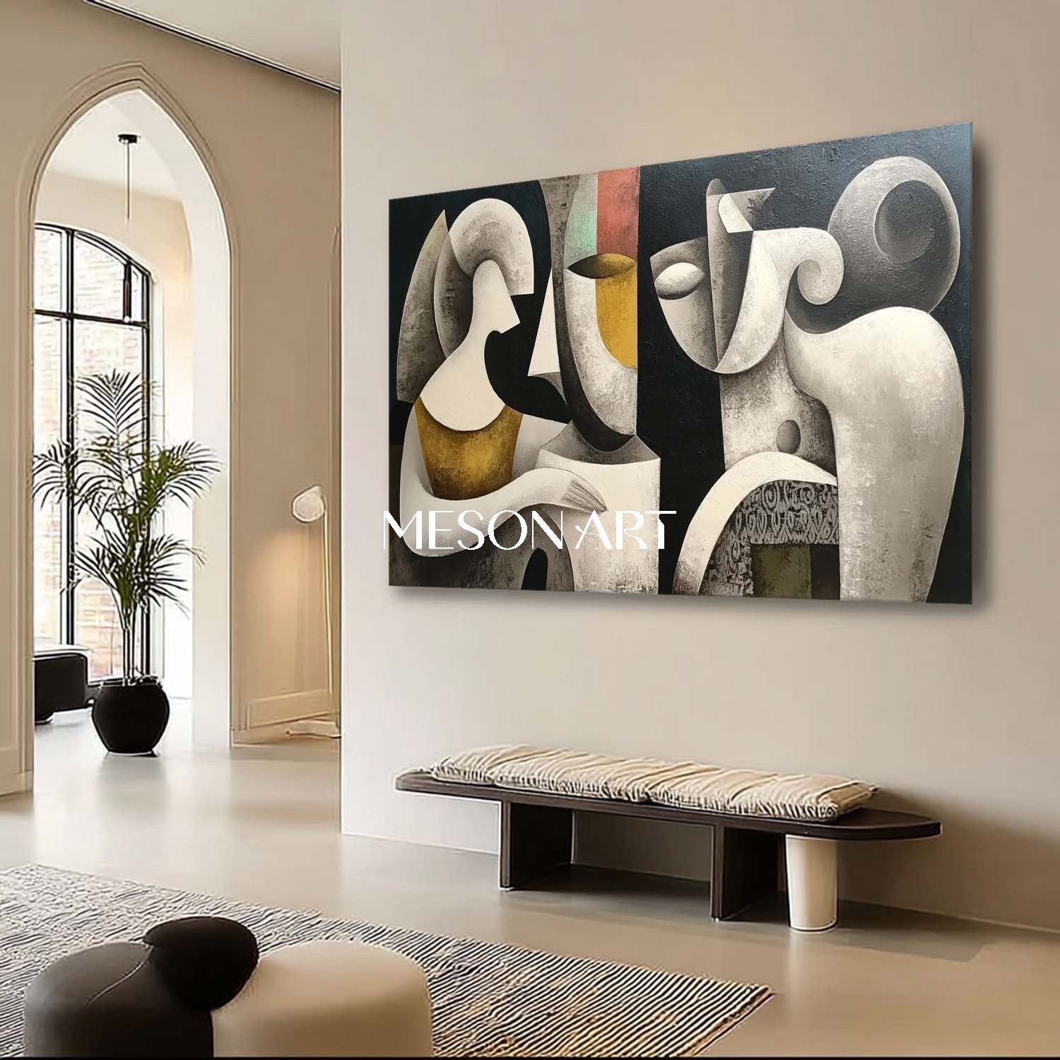 Shop Modern Abstract Figurative Art in Neutral Tones for Home Office