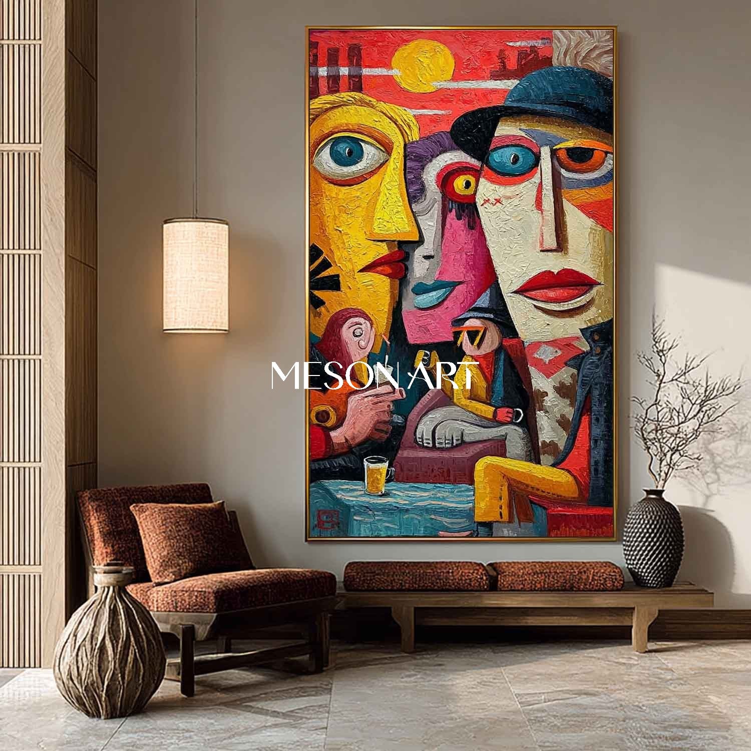 Buy Original Colorful Pop Wall Art Abstract Oil Painting for Halloween