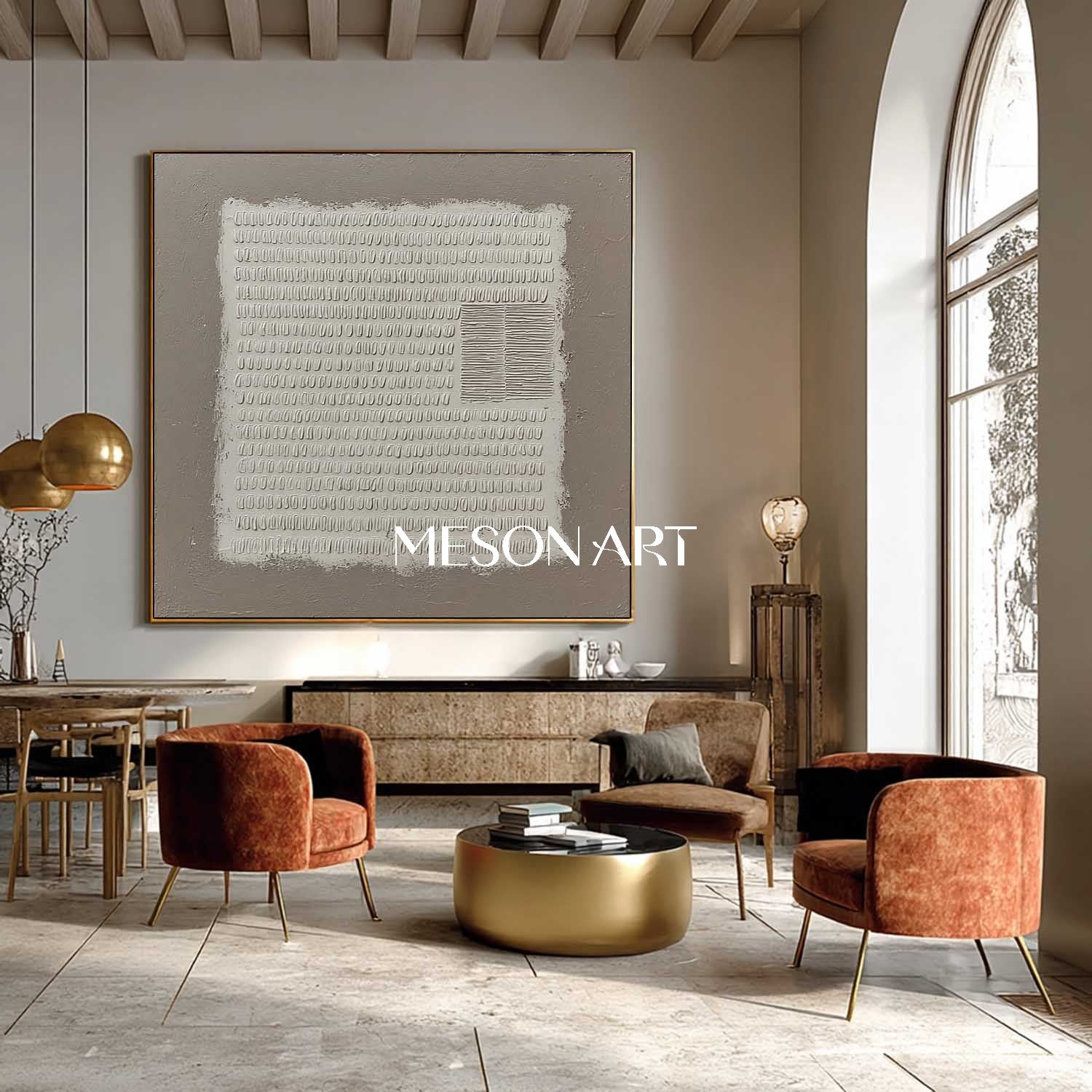 Wabi Sabi 3D Textured Wall Art Minimalist Modern Abstract Oil Painting