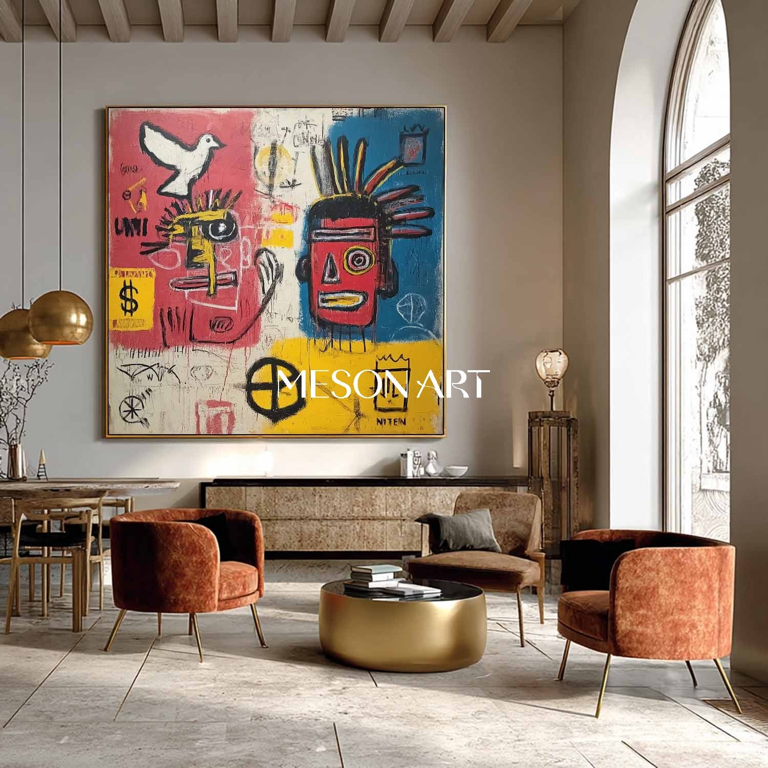 On Sale! Framed Abstract Pop Art Raw Textures Bold Colors Street Art