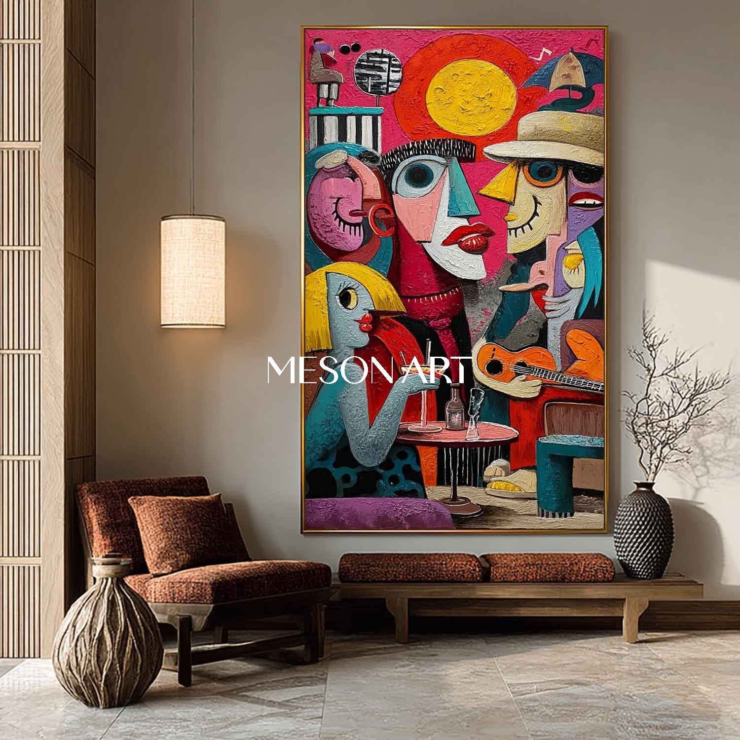 Order Vibrant Pop Art Abstract Art for Creative Home or Office Décor