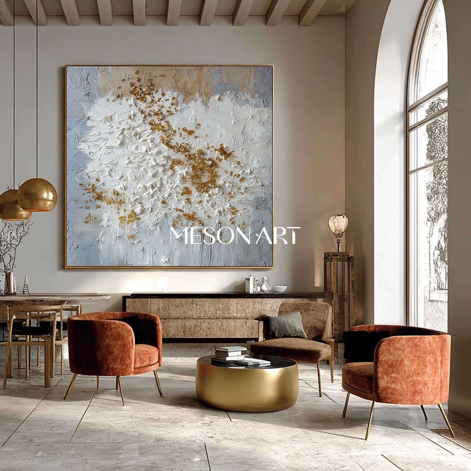 Wabi-Sabi Abstract Modern Canvas Textured Wall Art Large Painting