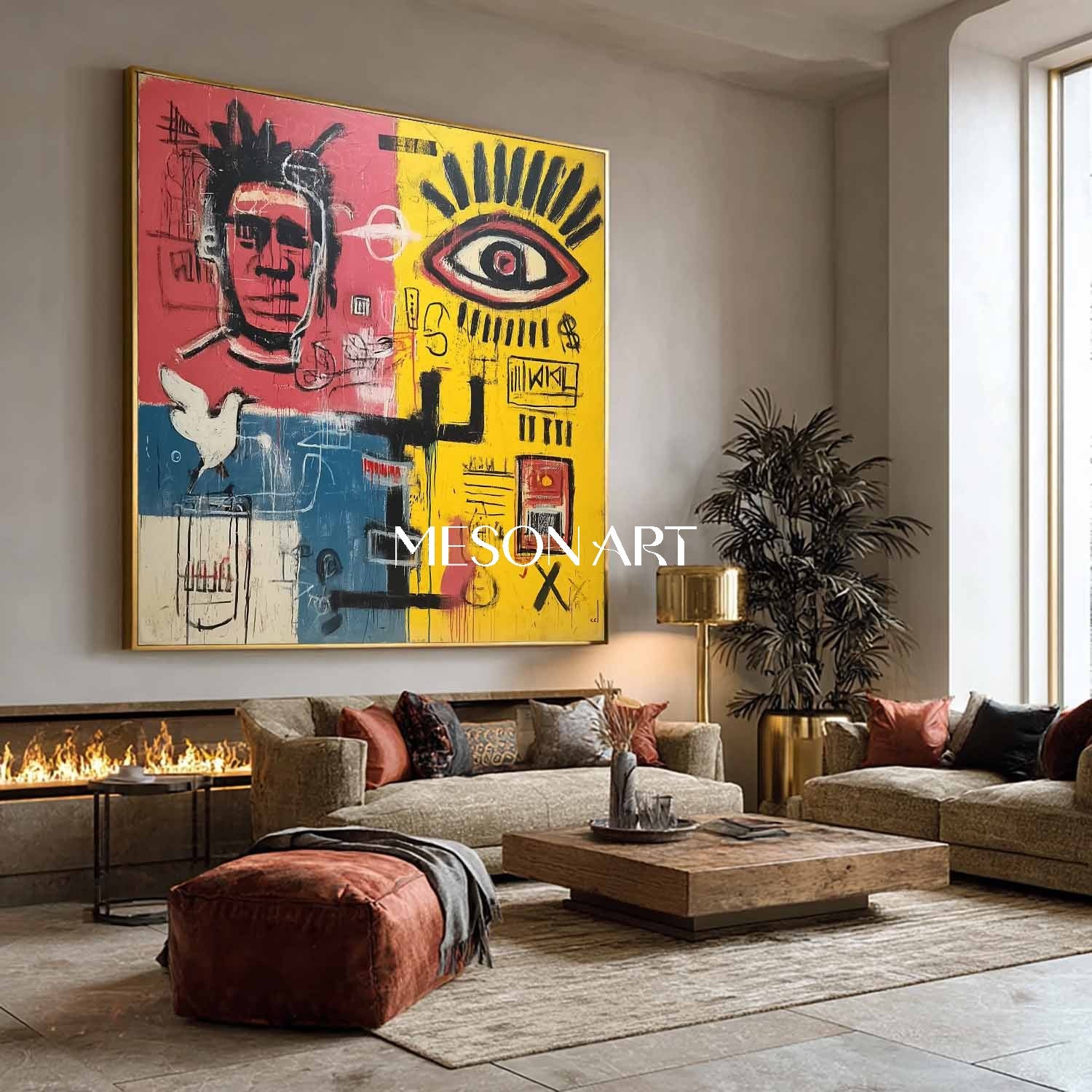 Buy Street Art Pop Canvas Basquiat Inspired Abstract Graffiti Painting